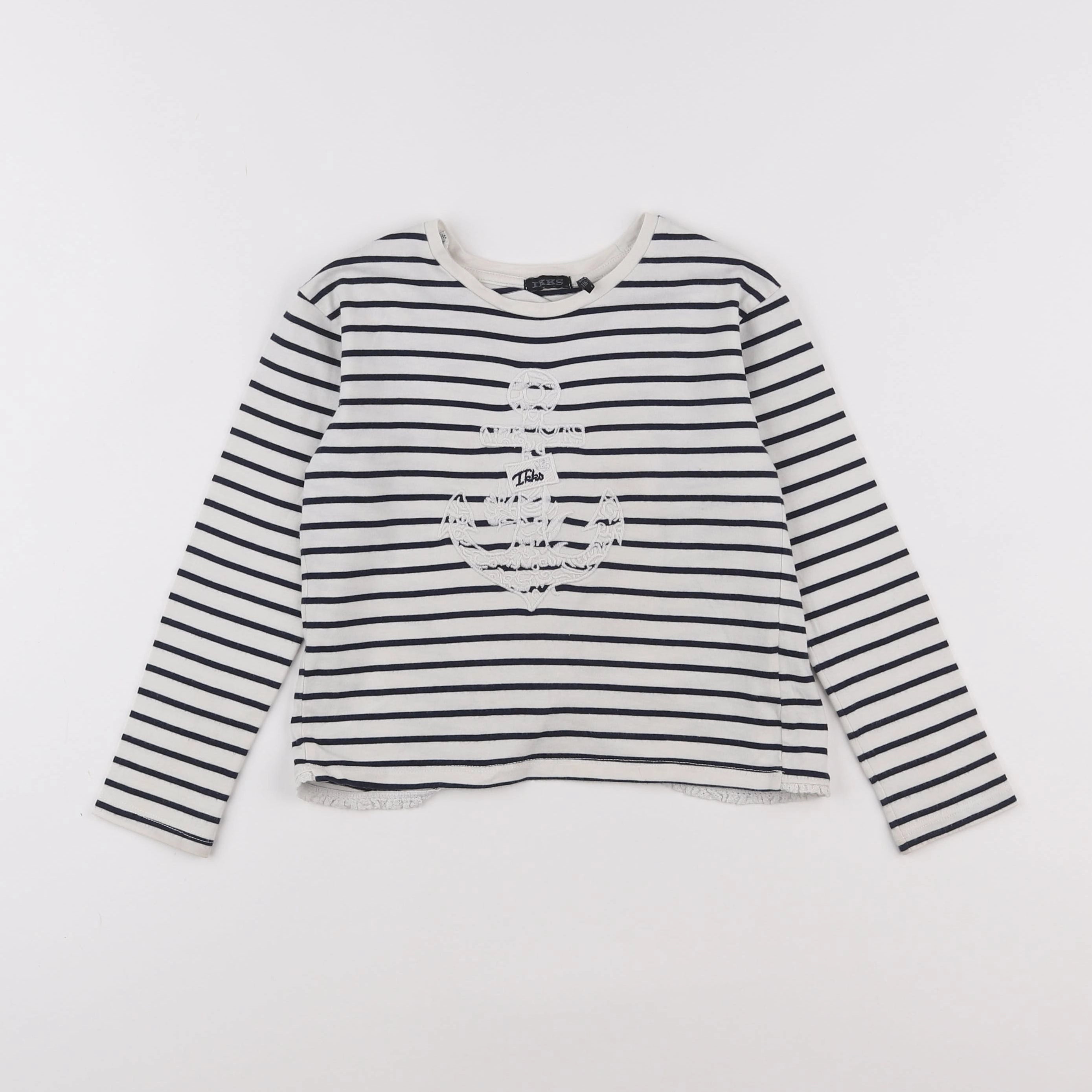 IKKS - tee-shirt blanc, bleu - 6 ans