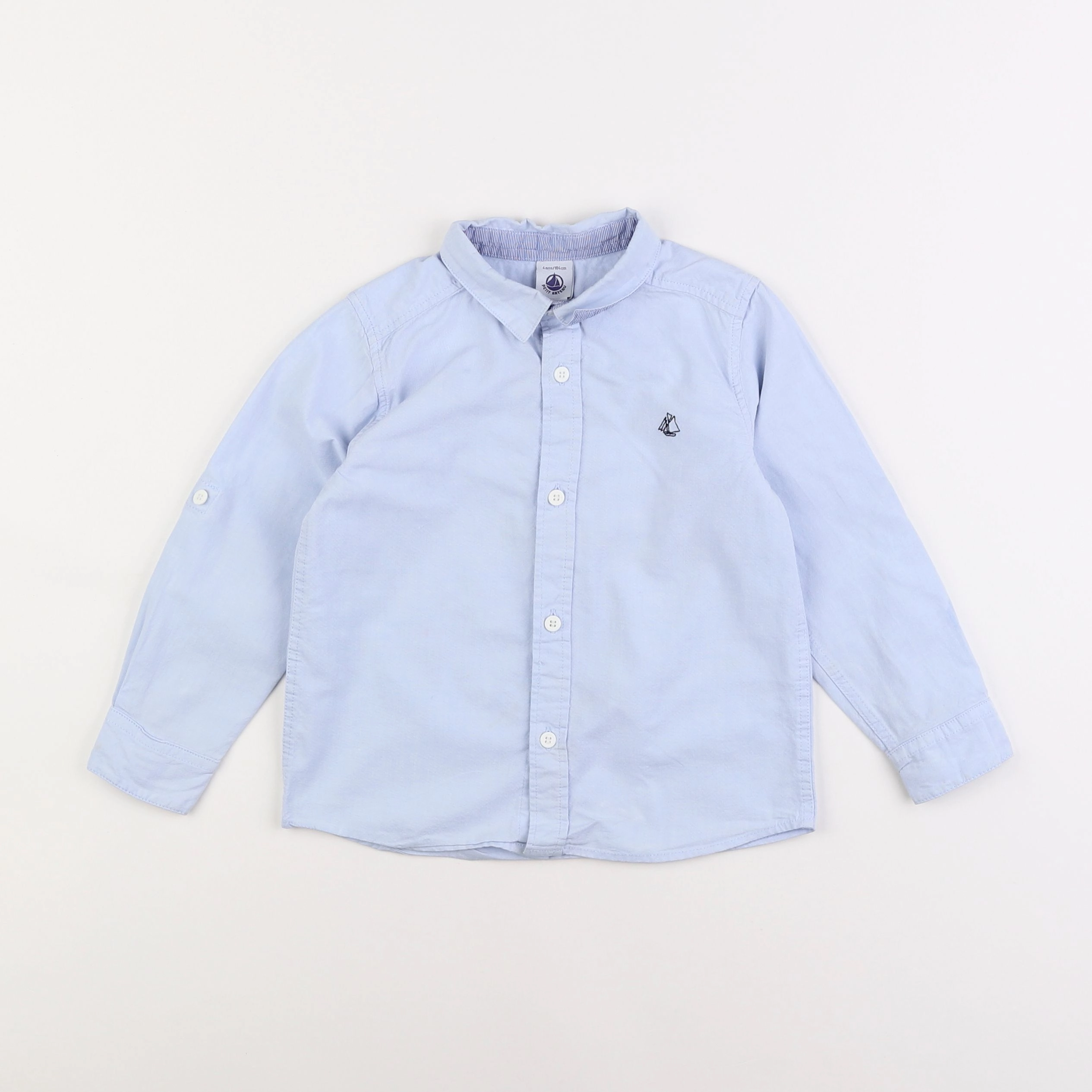 Petit Bateau - chemise bleu - 4 ans