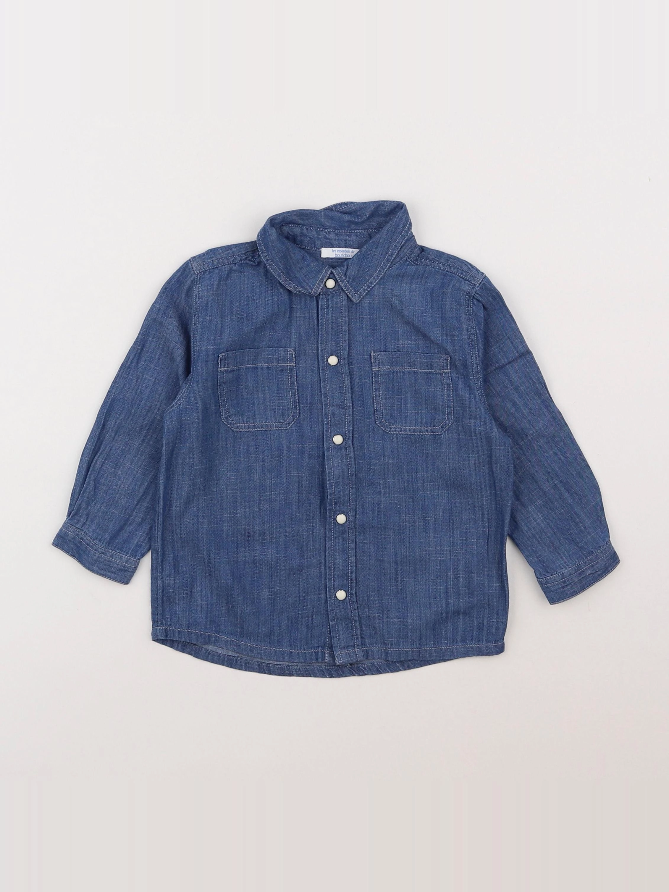 Boutchou - chemise bleu - 18 mois