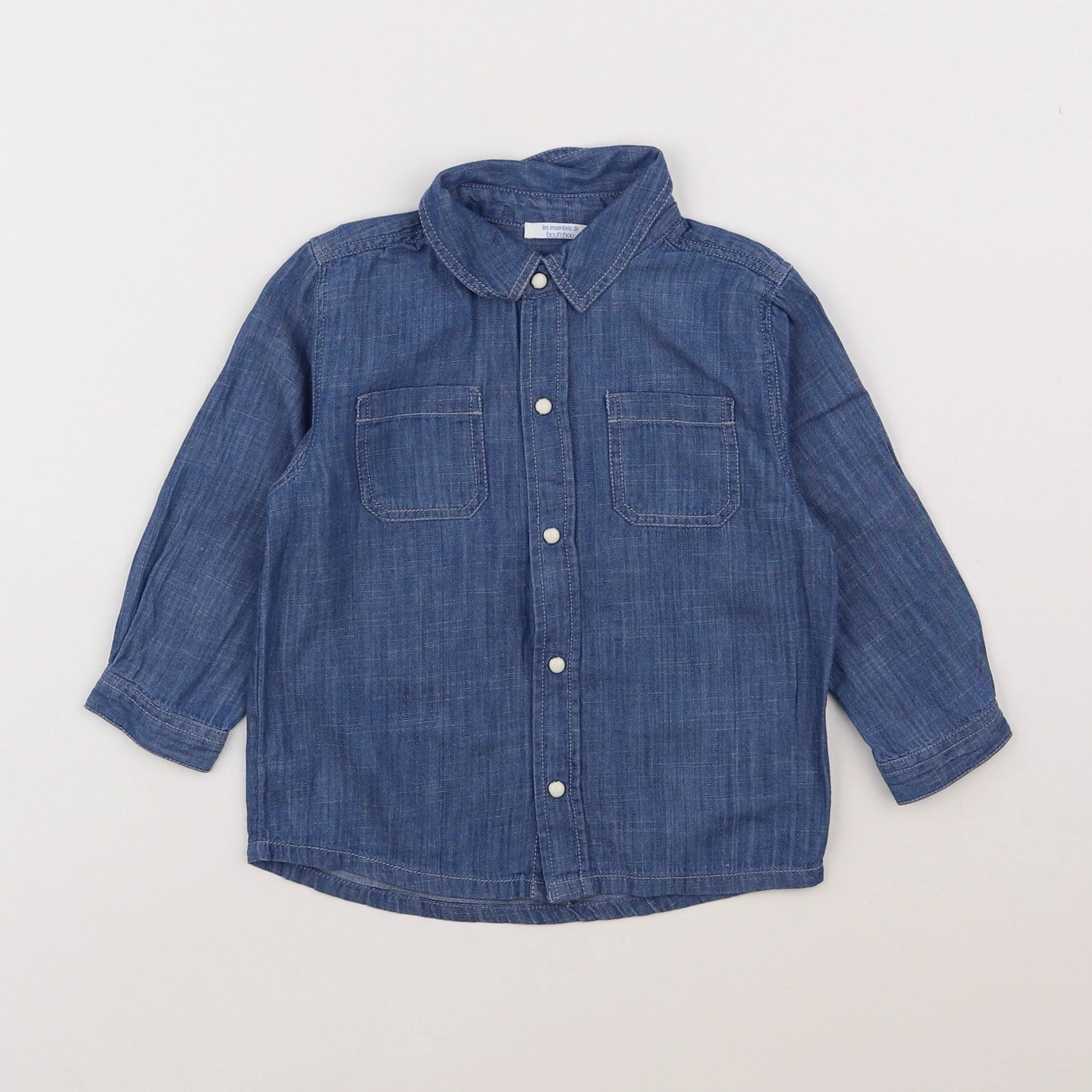 Boutchou - chemise bleu - 18 mois