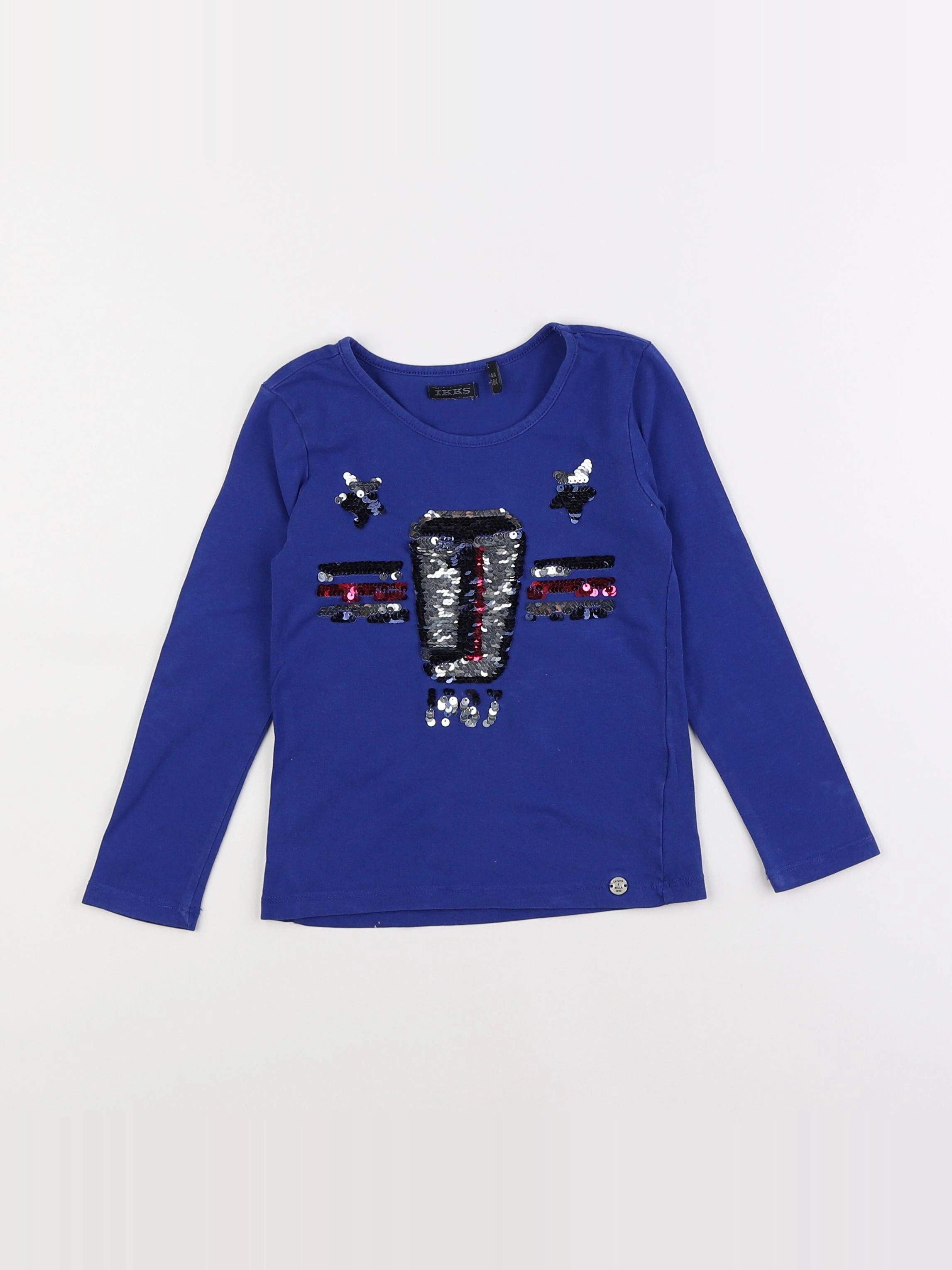 IKKS - tee-shirt bleu - 4 ans