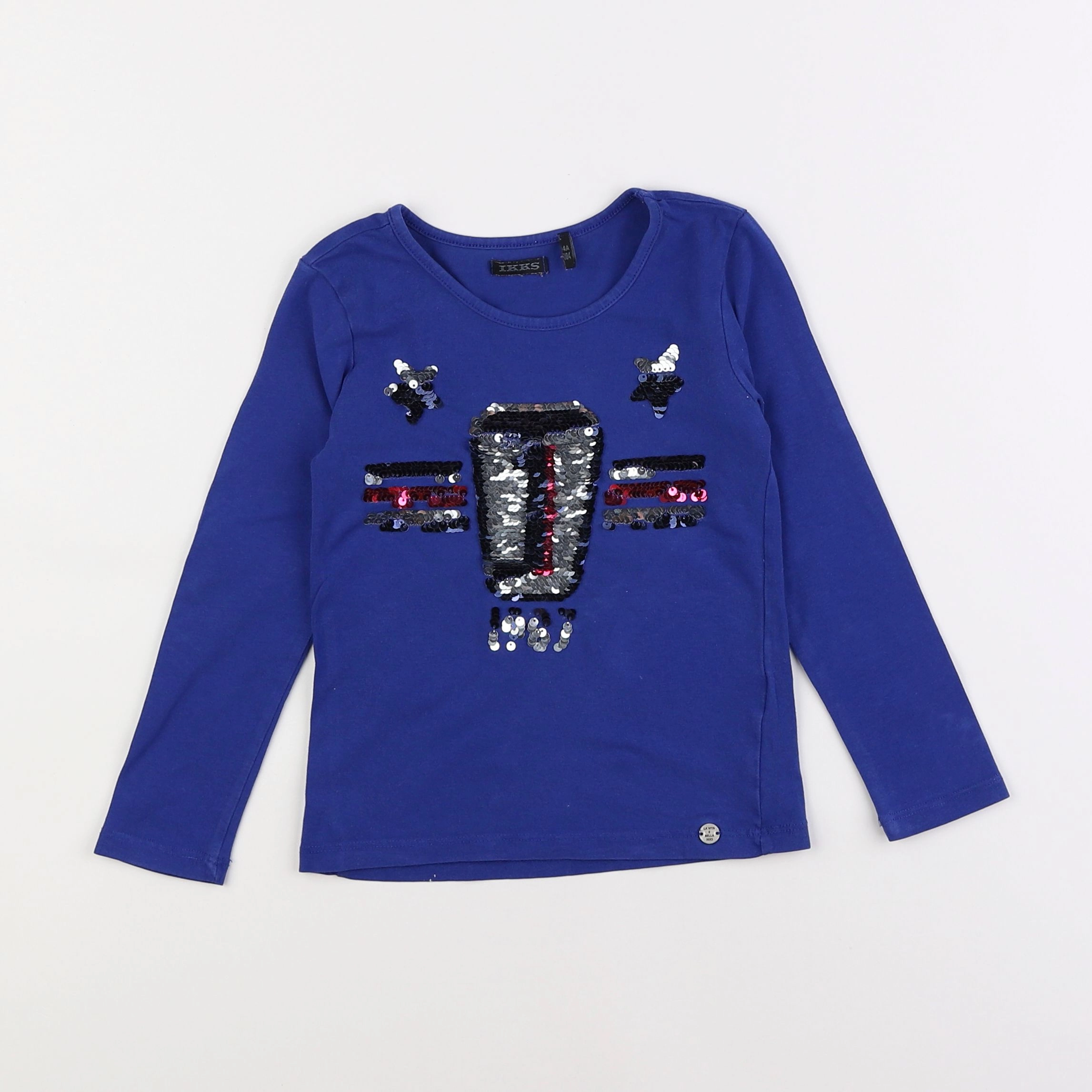 IKKS - tee-shirt bleu - 4 ans