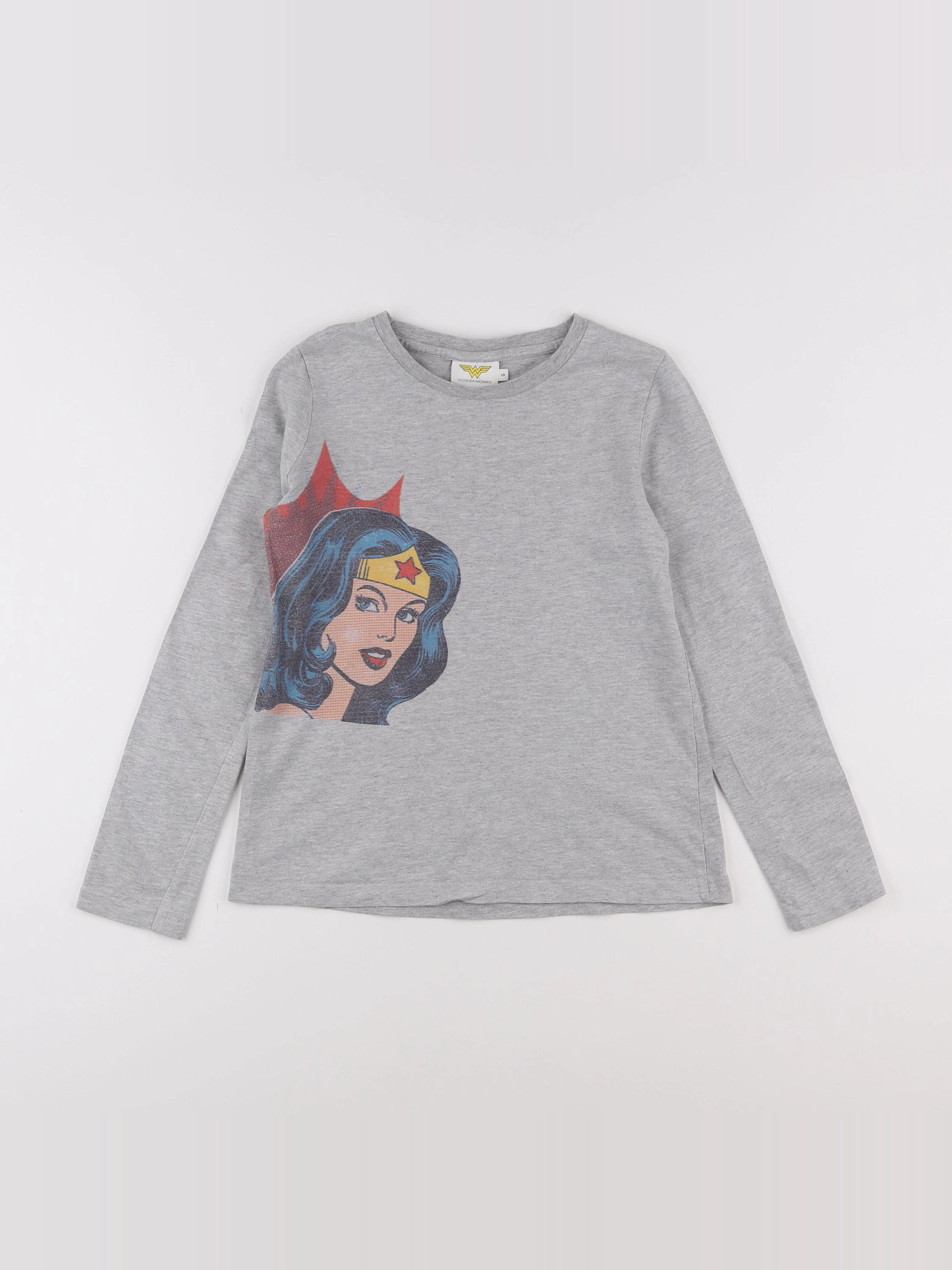 Cyrillus - tee-shirt gris - 10 ans