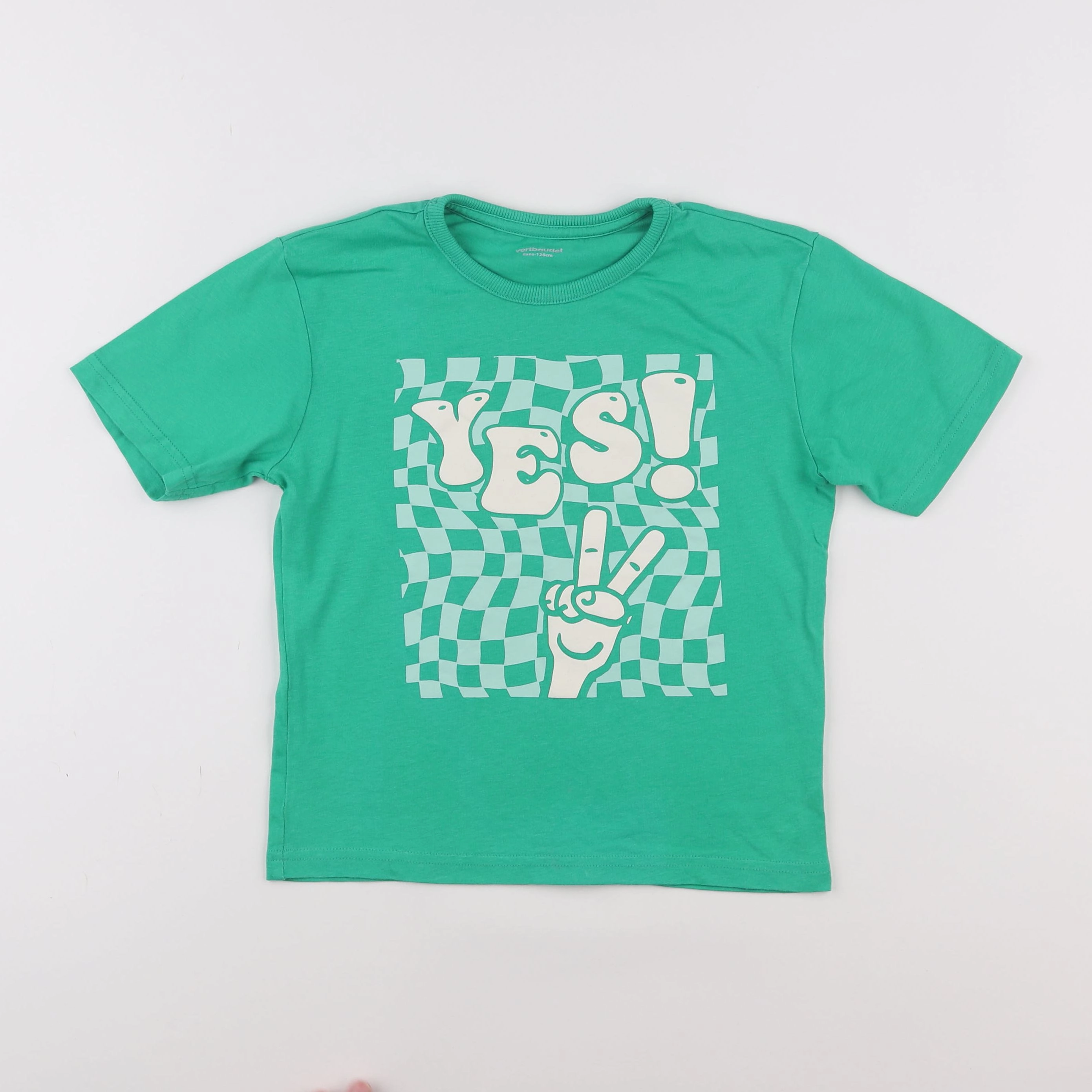 Vertbaudet - tee-shirt vert - 8 ans