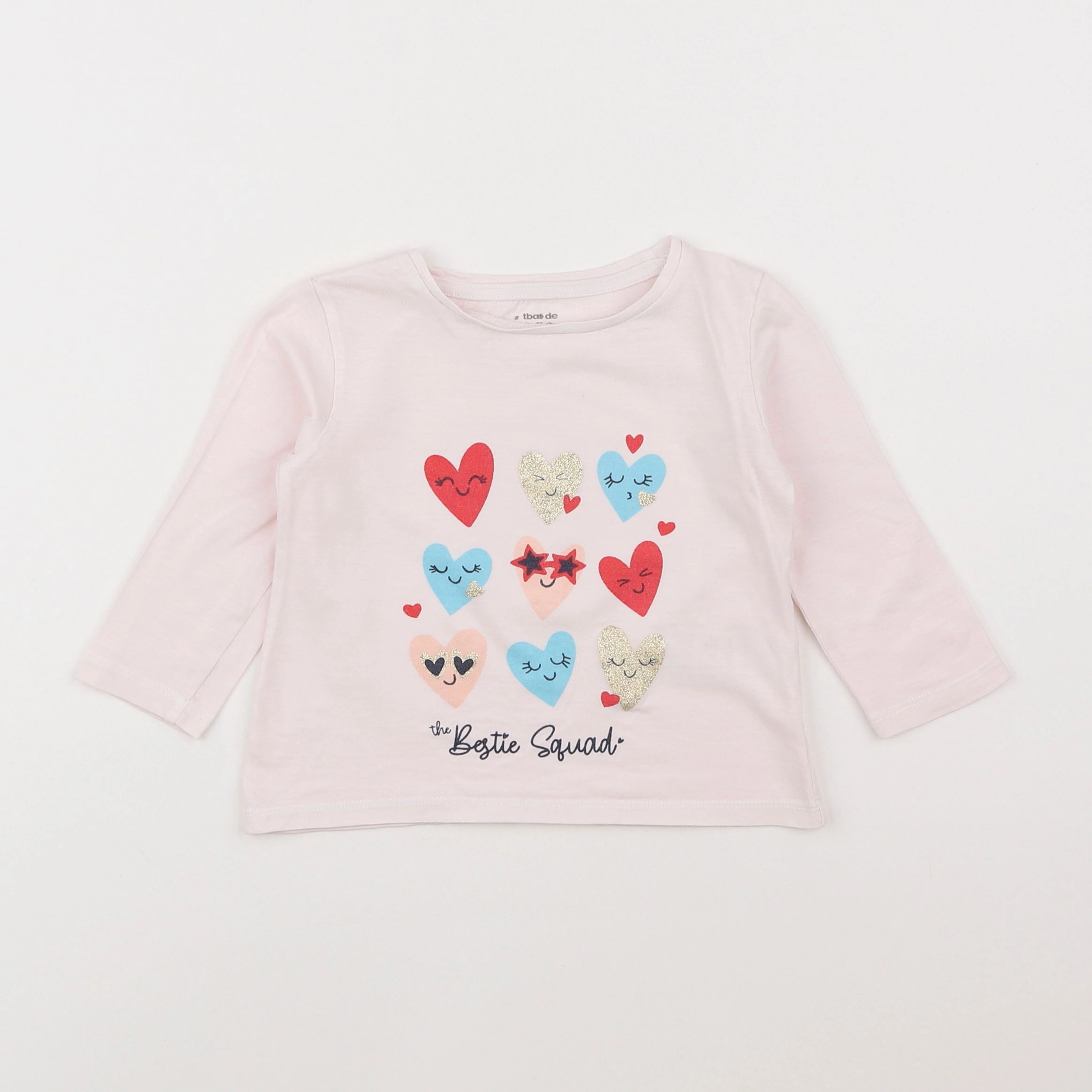 Vertbaudet - tee-shirt rose - 2 ans