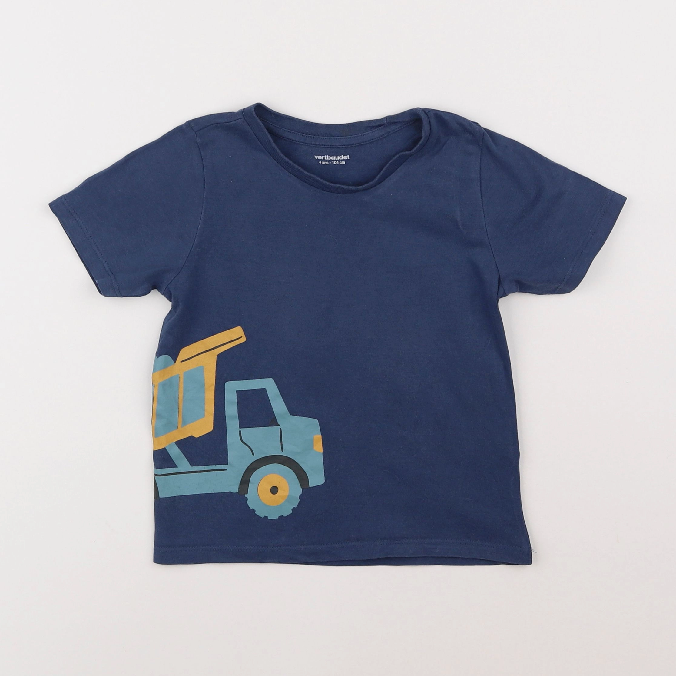 Vertbaudet - tee-shirt bleu - 4 ans