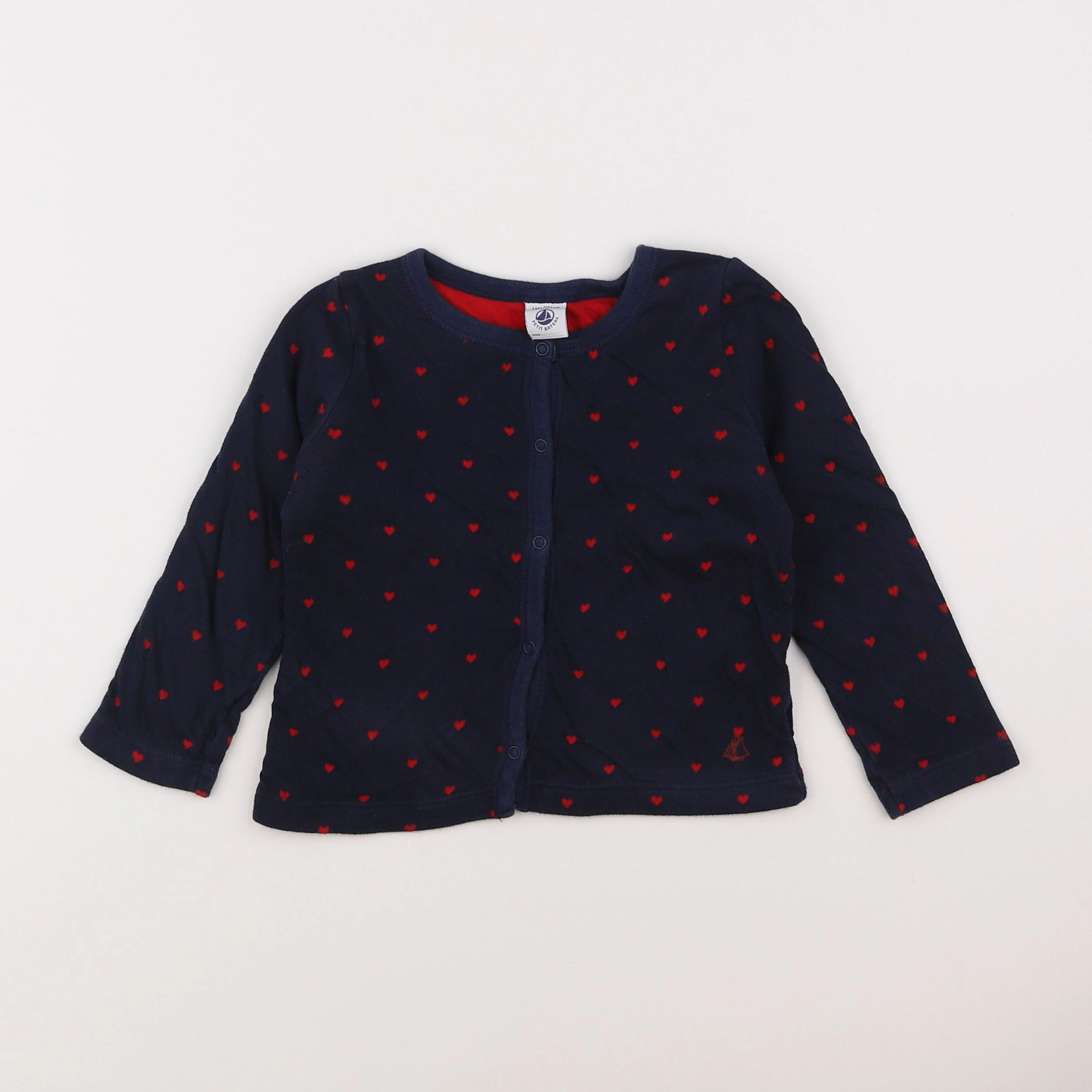 Petit Bateau - tee-shirt bleu, rouge - 4 ans