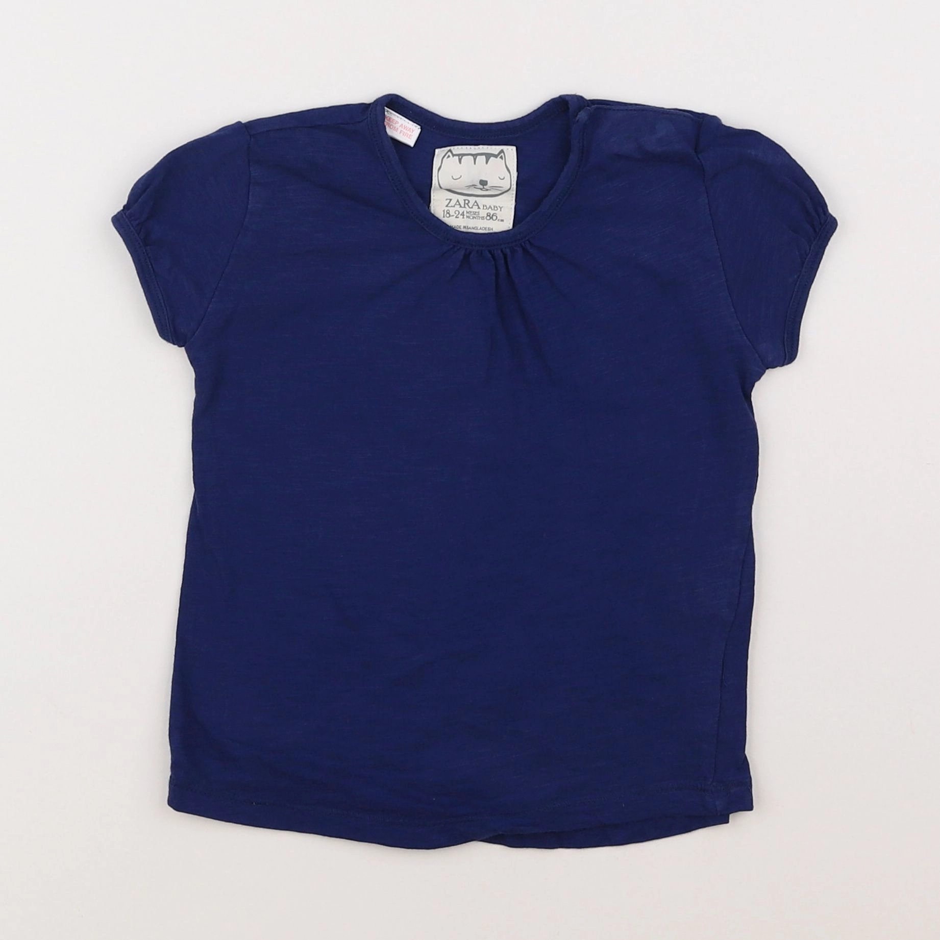 Zara - tee-shirt bleu - 18 mois à 2 ans