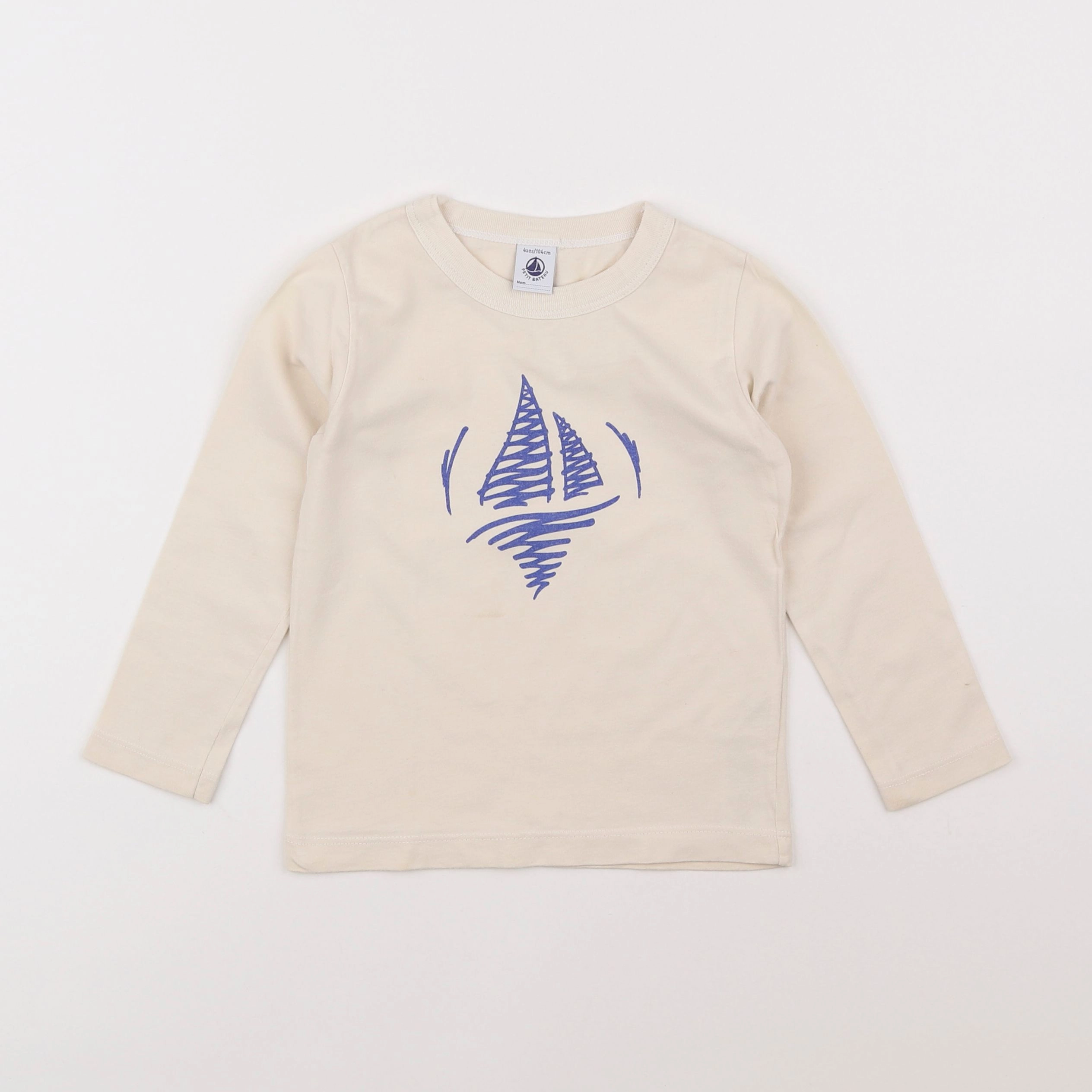 Petit Bateau - tee-shirt blanc - 4 ans