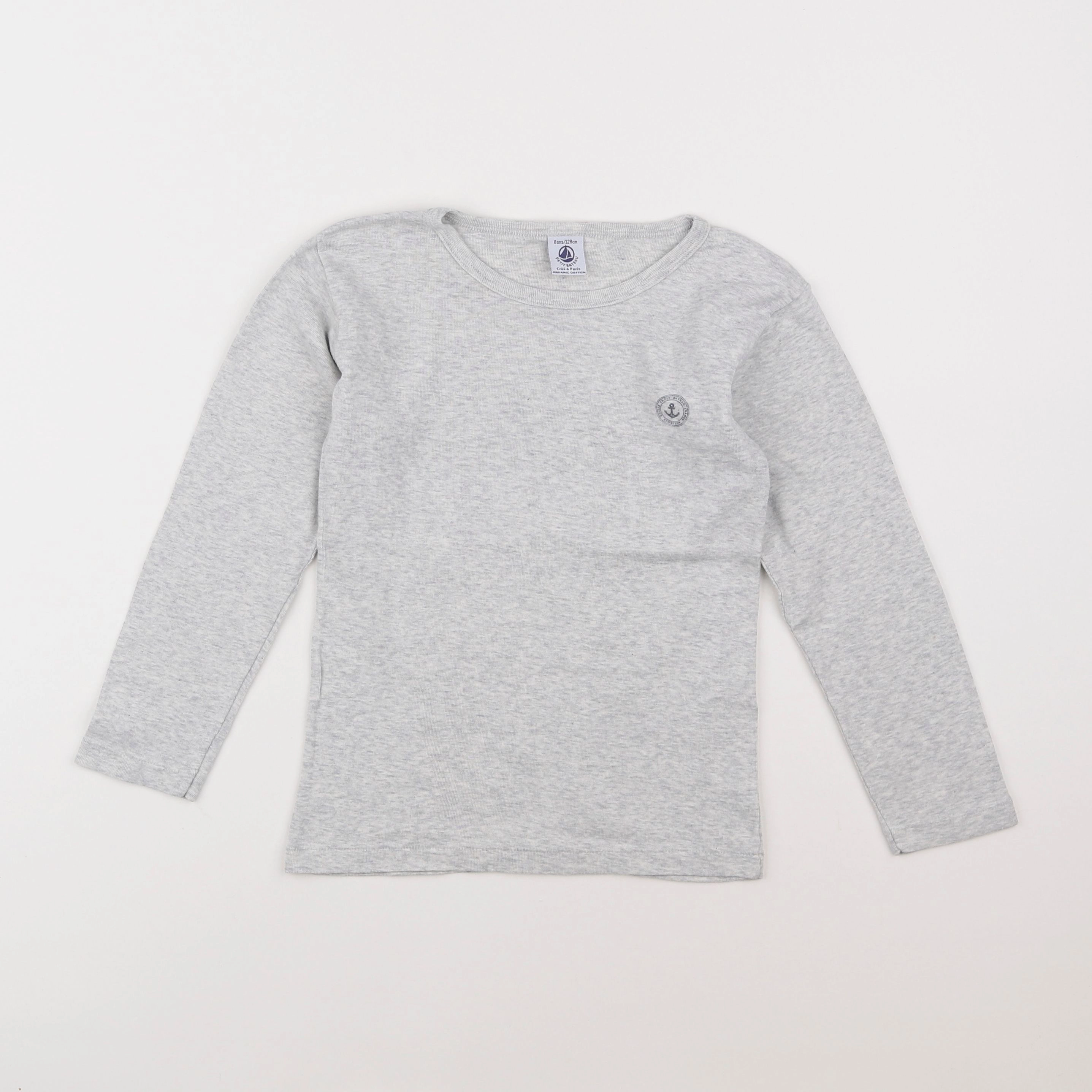 Petit Bateau - maillot de corps gris - 8 ans