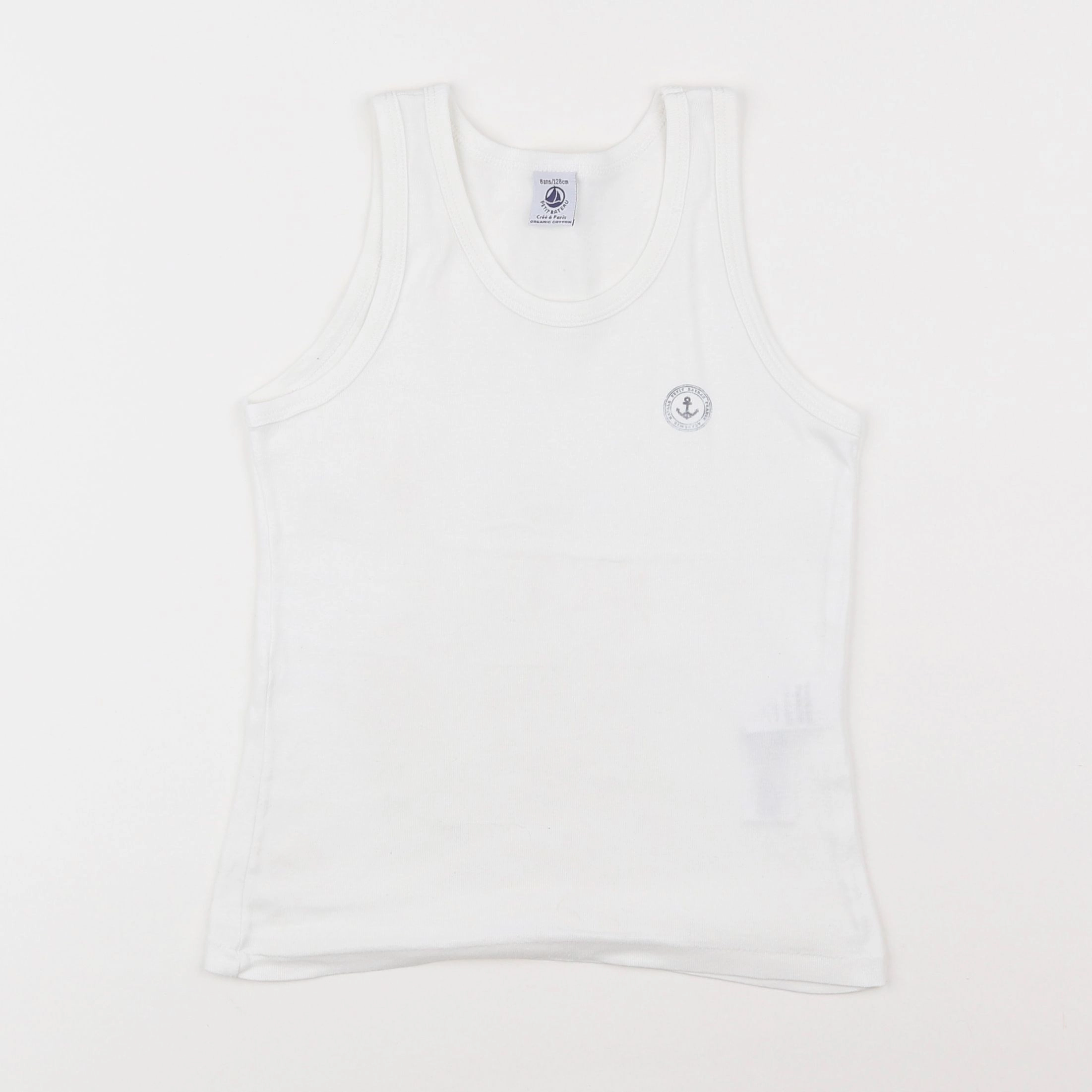 Petit Bateau - maillot de corps blanc - 8 ans