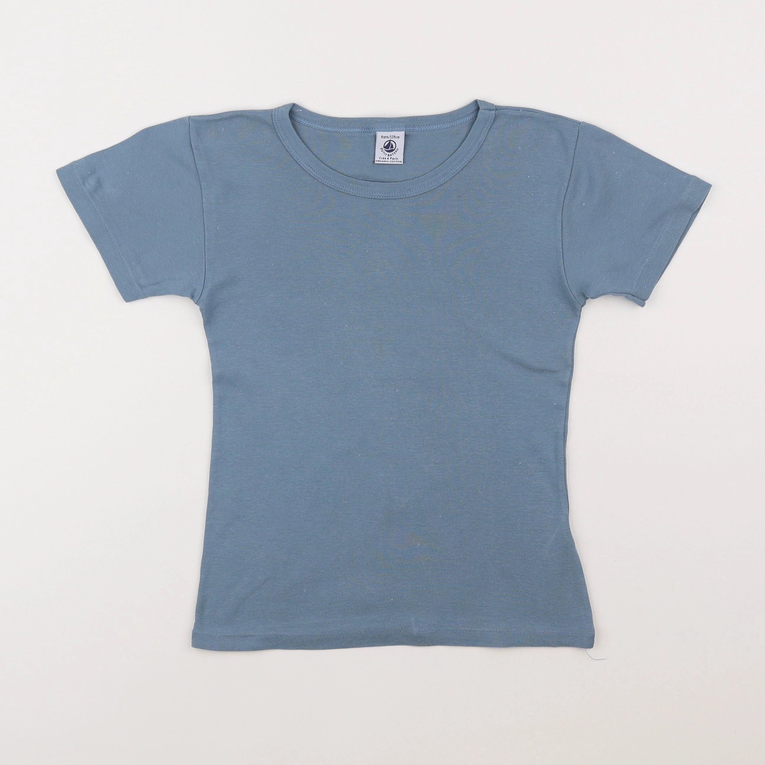 Petit Bateau - maillot de corps bleu - 8 ans