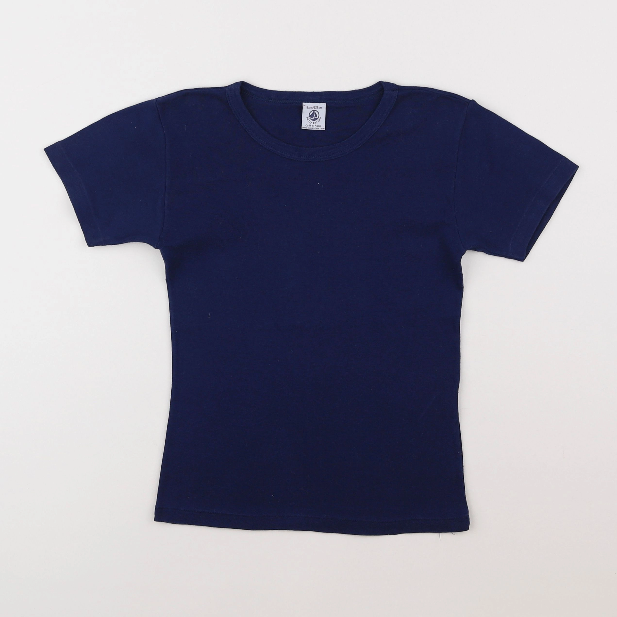 Petit Bateau - maillot de corps bleu - 8 ans