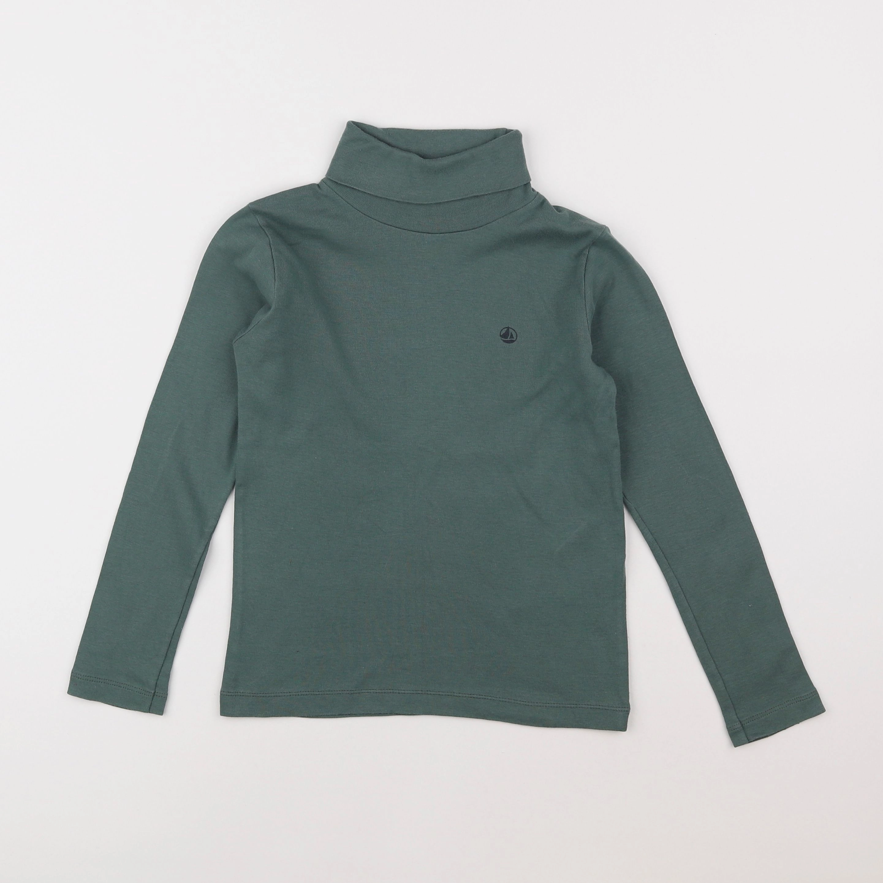 Petit Bateau - sous-pull vert - 8 ans