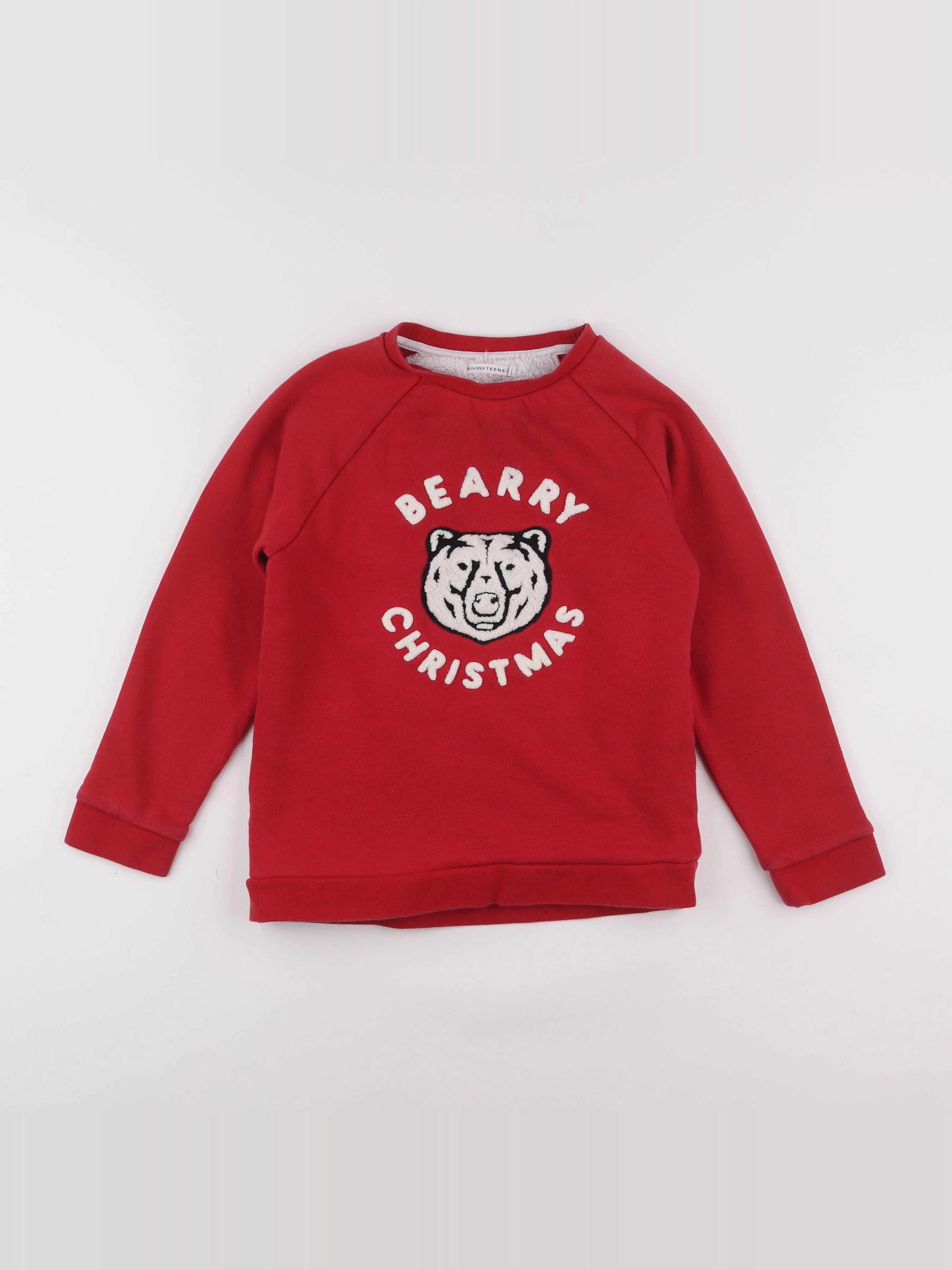 Monoprix - sweat rouge - 10 ans