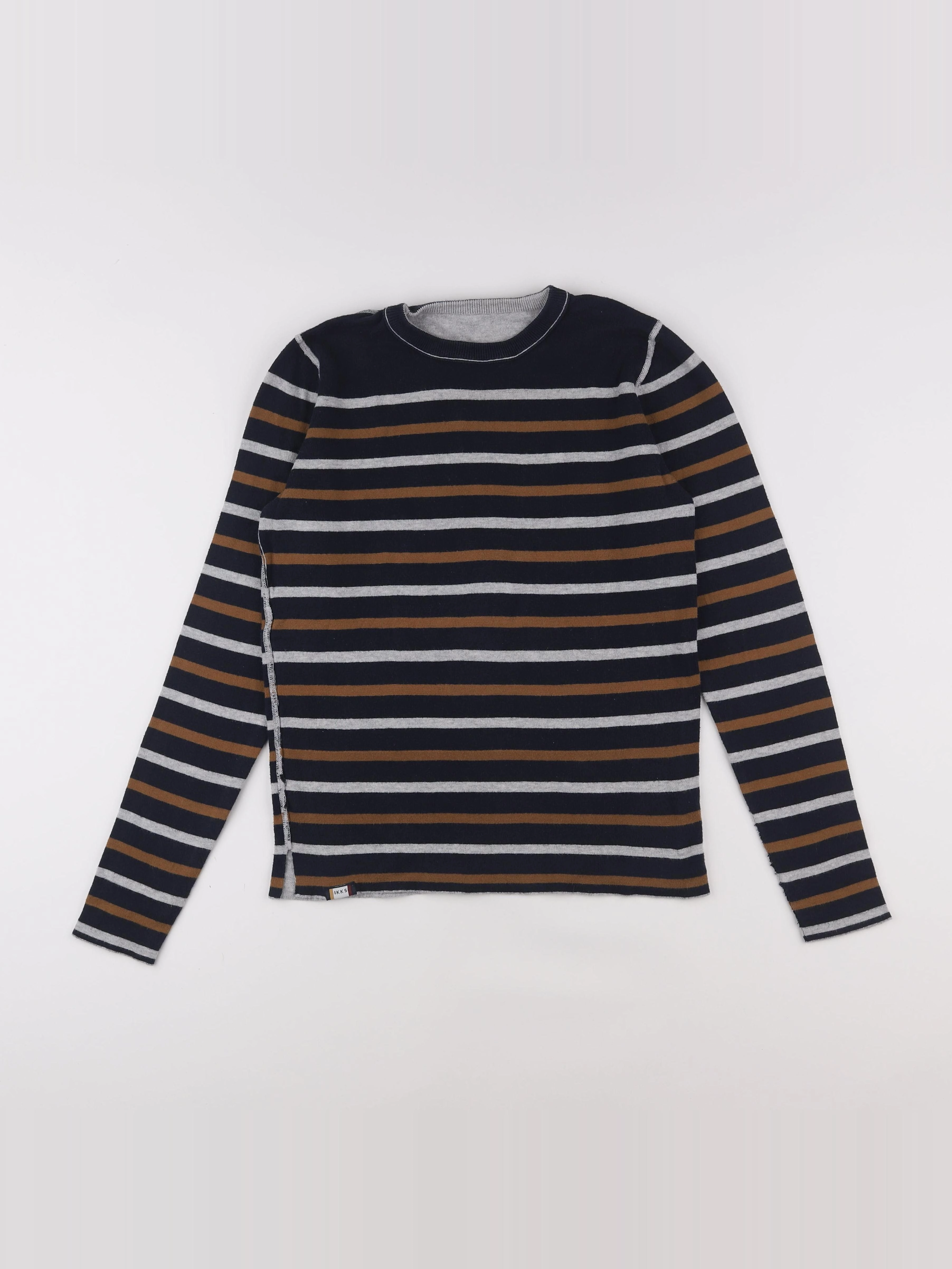 IKKS - pull réversible bleu - 12 ans