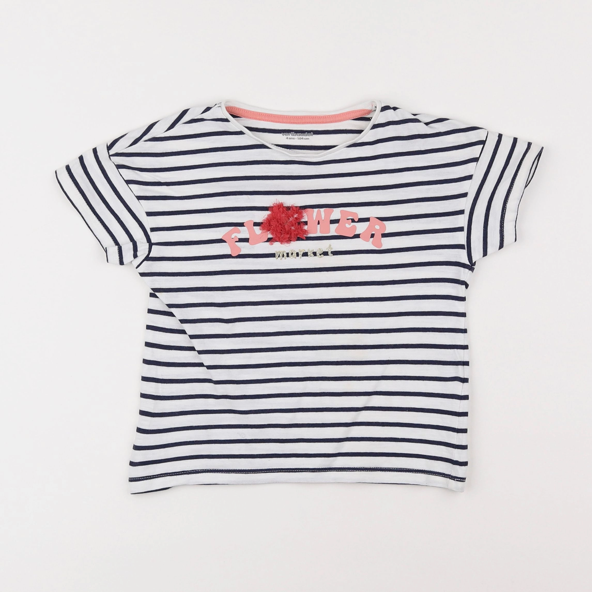 Vertbaudet - tee-shirt bleu - 4 ans