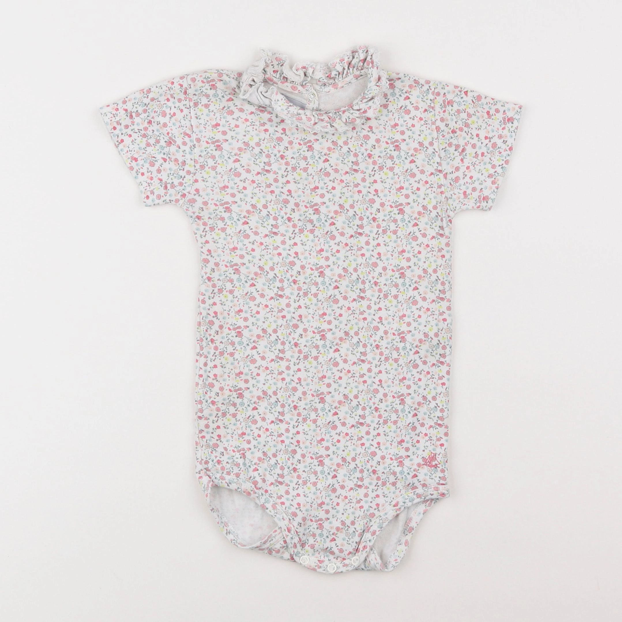 Petit Bateau - body à col blanc - 3 ans