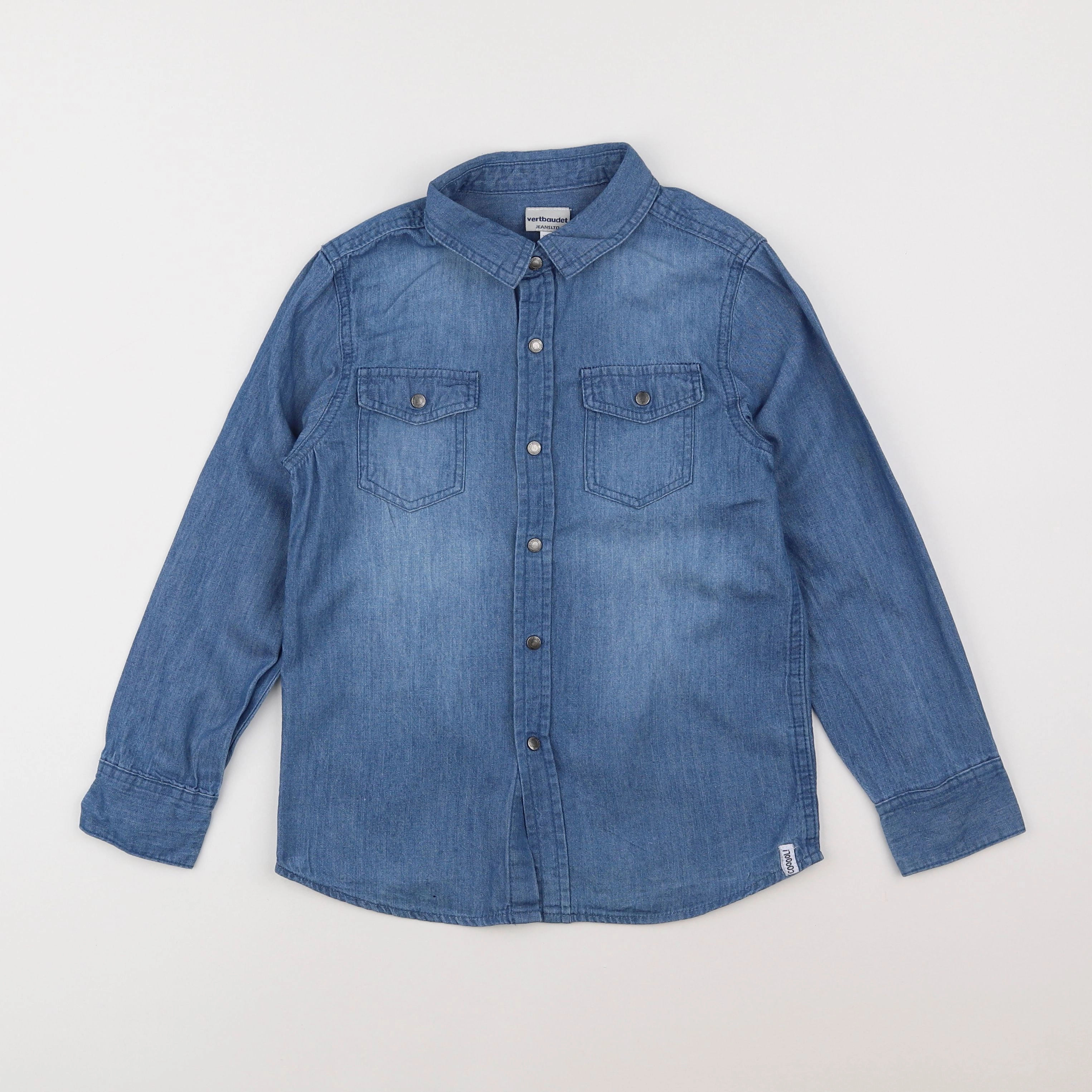 Vertbaudet - chemise bleu - 8 ans