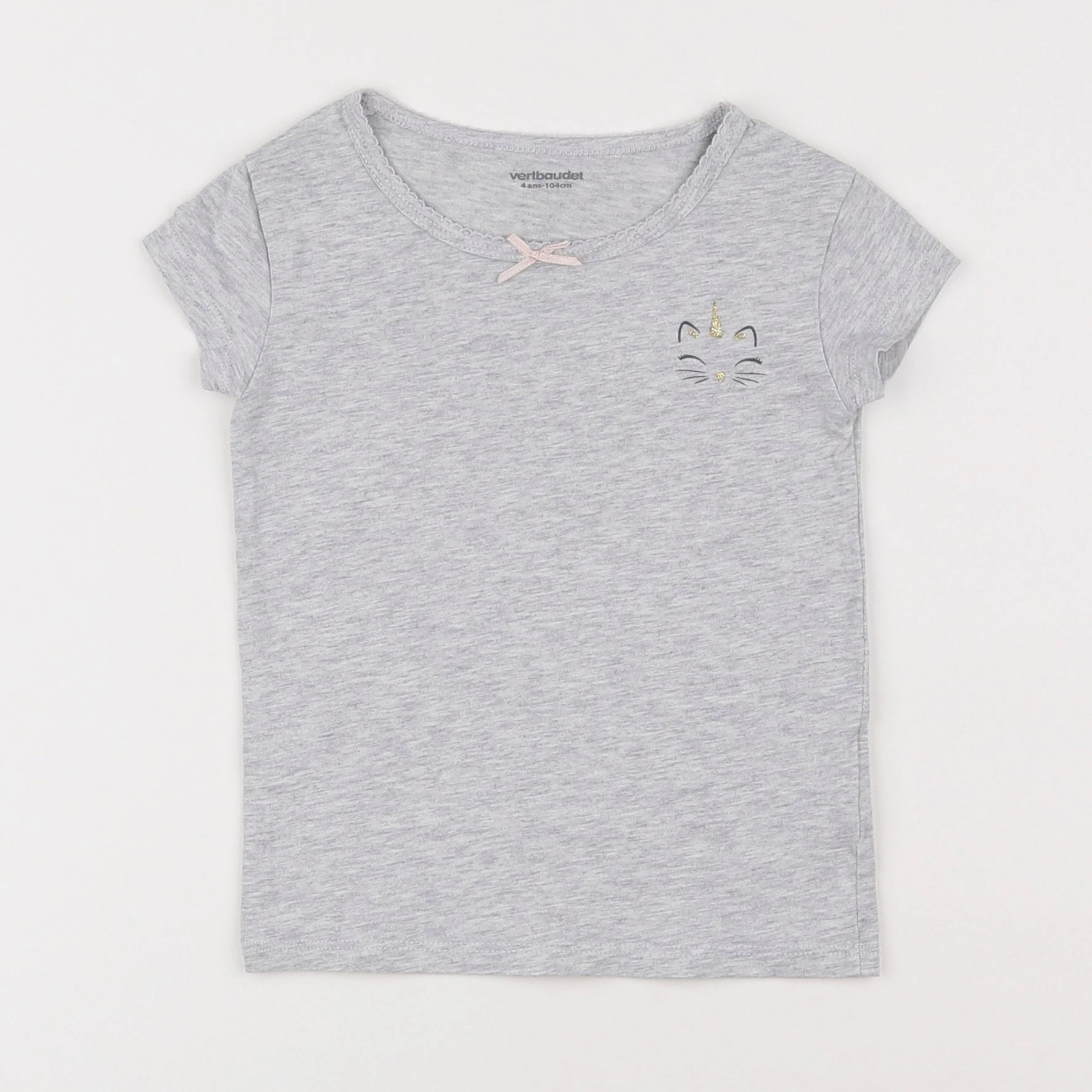 Vertbaudet - maillot de corps gris - 4 ans