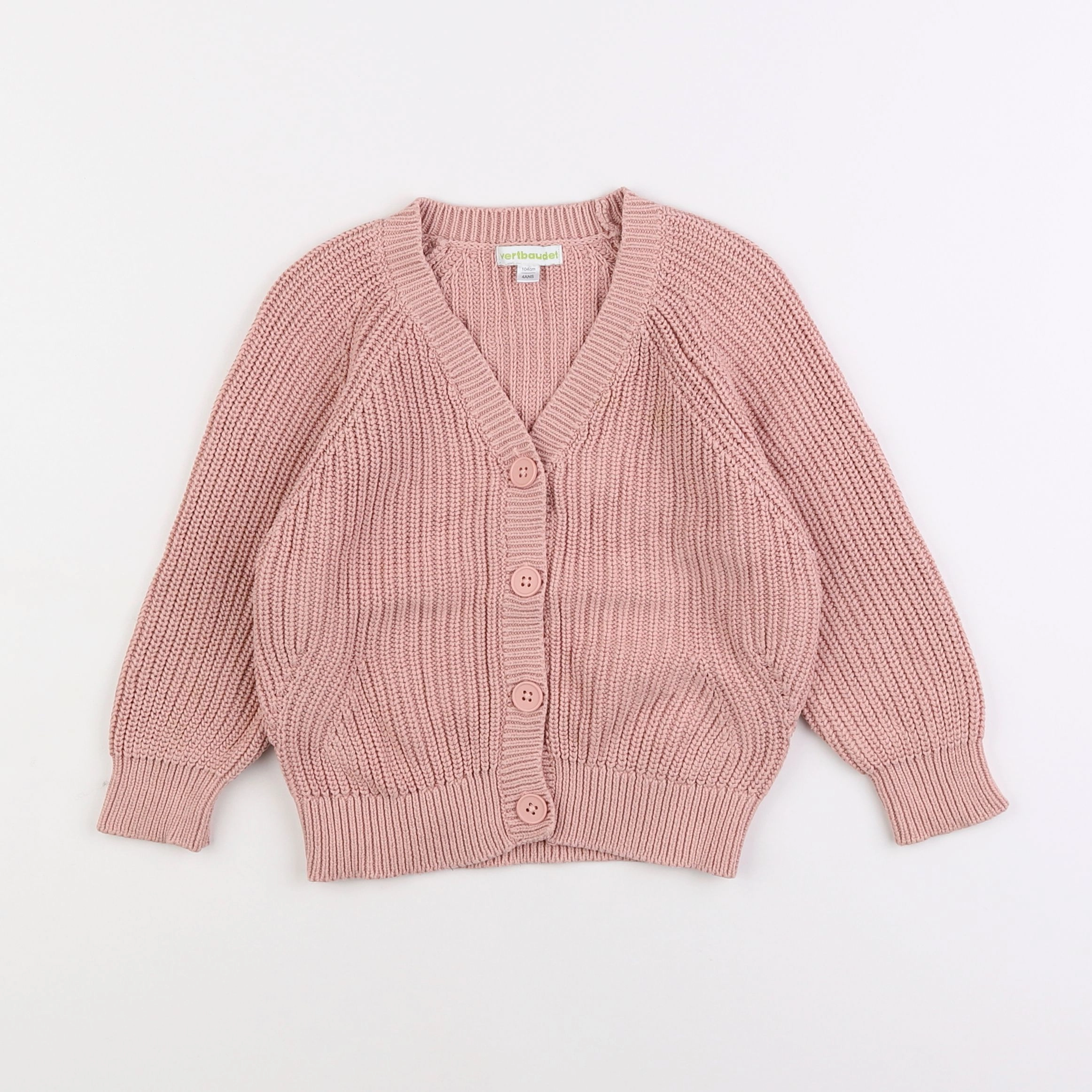 Vertbaudet - gilet rose - 4 ans