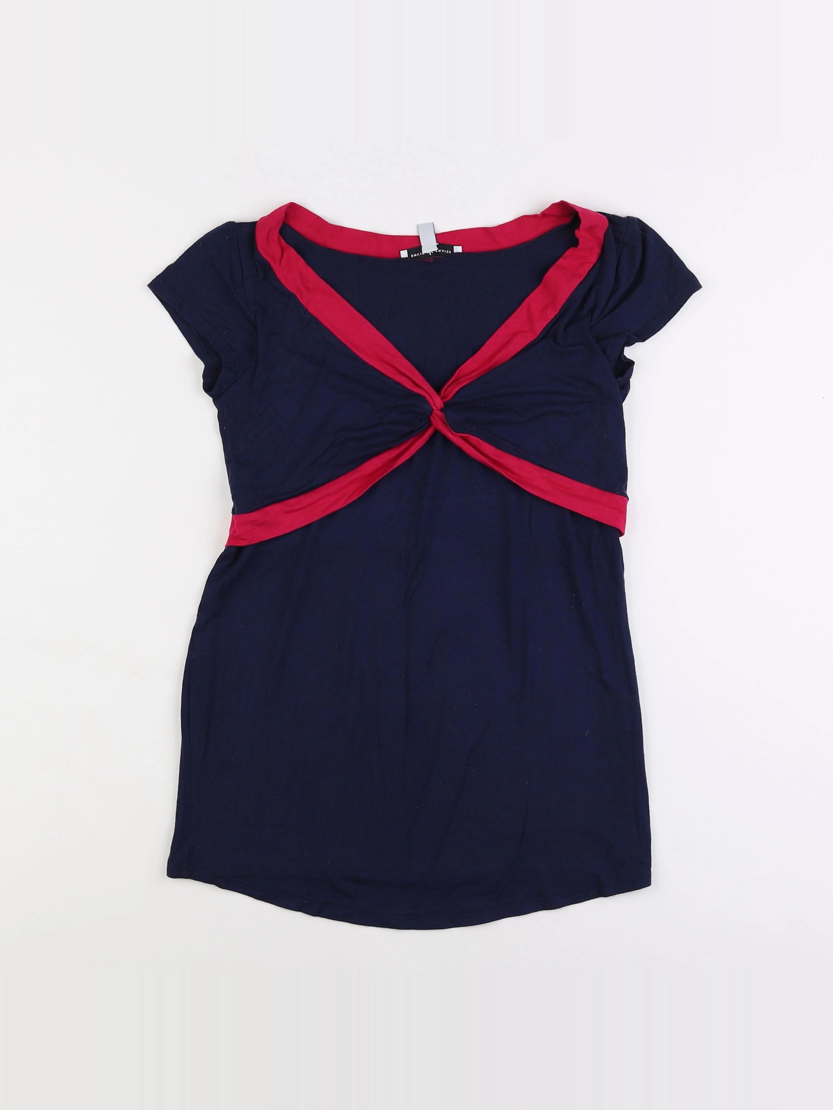 Envie de fraise - tee-shirt grossesse bleu - 38 à 40