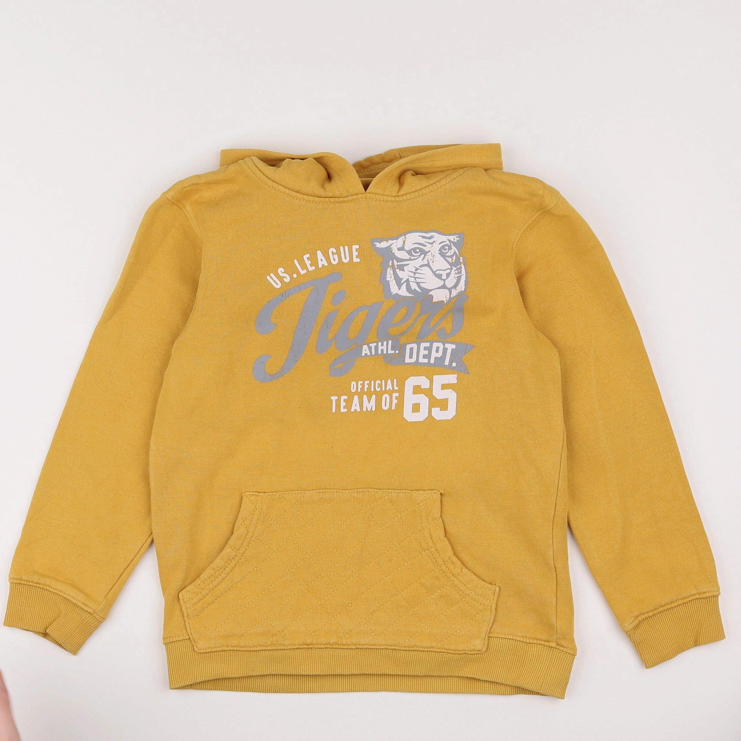 Vertbaudet - sweat jaune - 8 ans