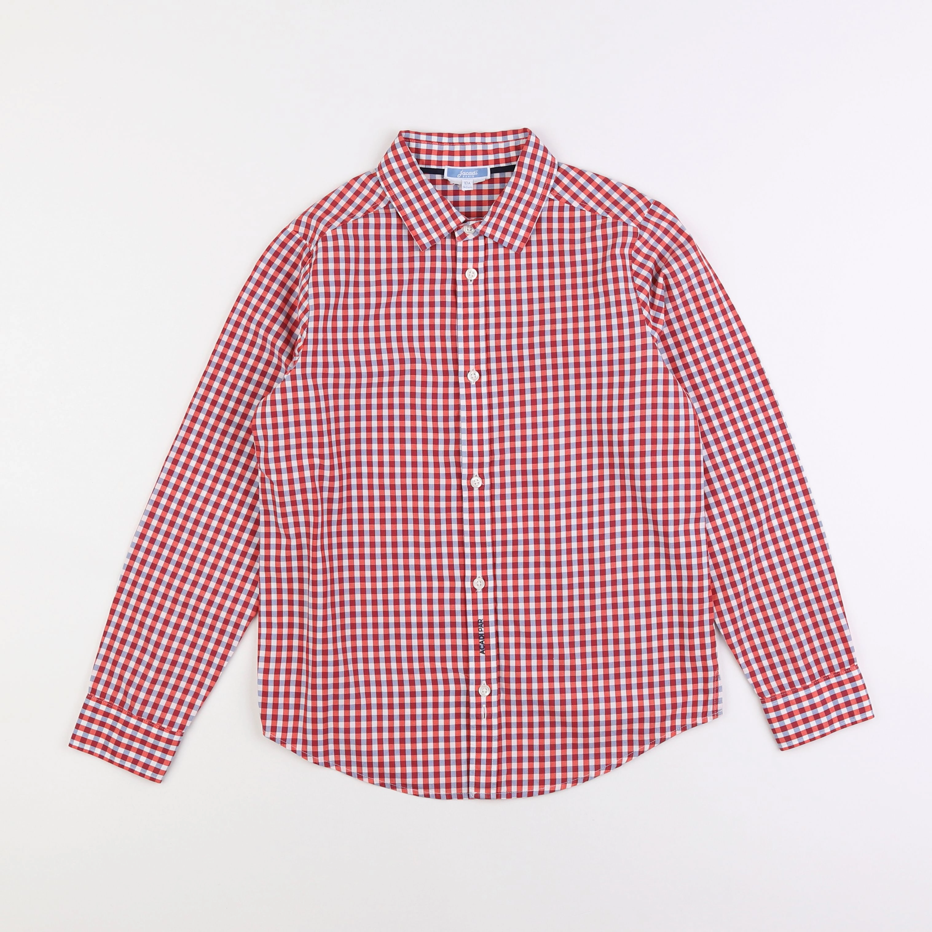 Jacadi - chemise blanc, rouge - 10 ans