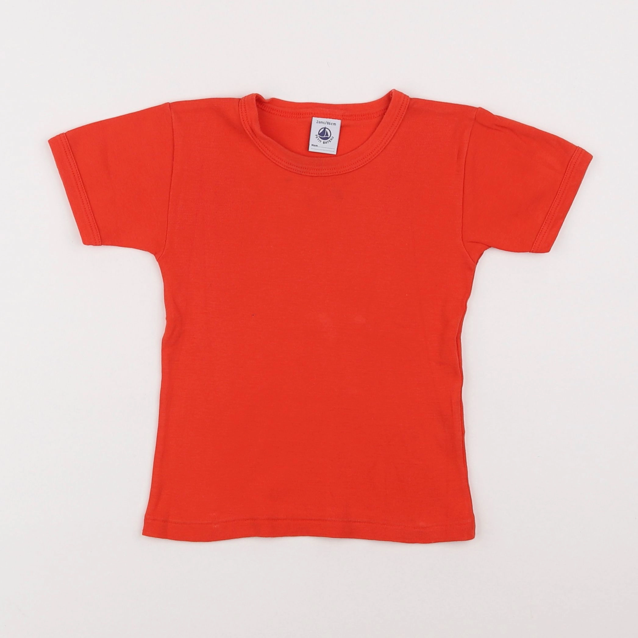 Petit Bateau - maillot de corps rouge - 2 ans