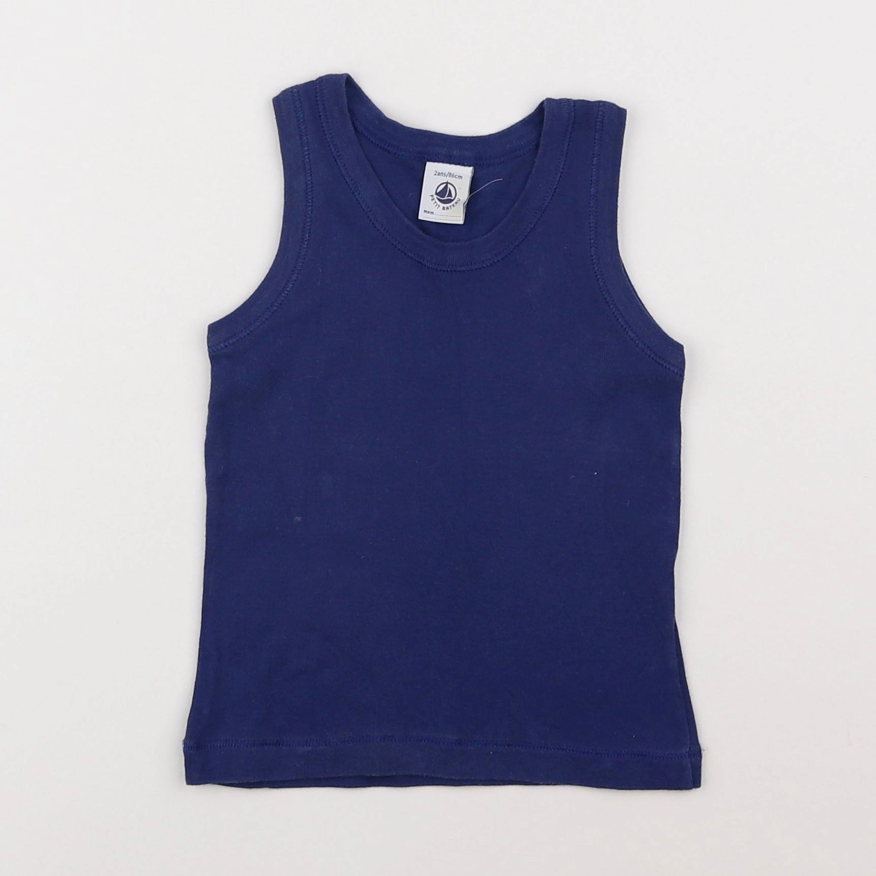 Petit Bateau - maillot de corps bleu - 2 ans