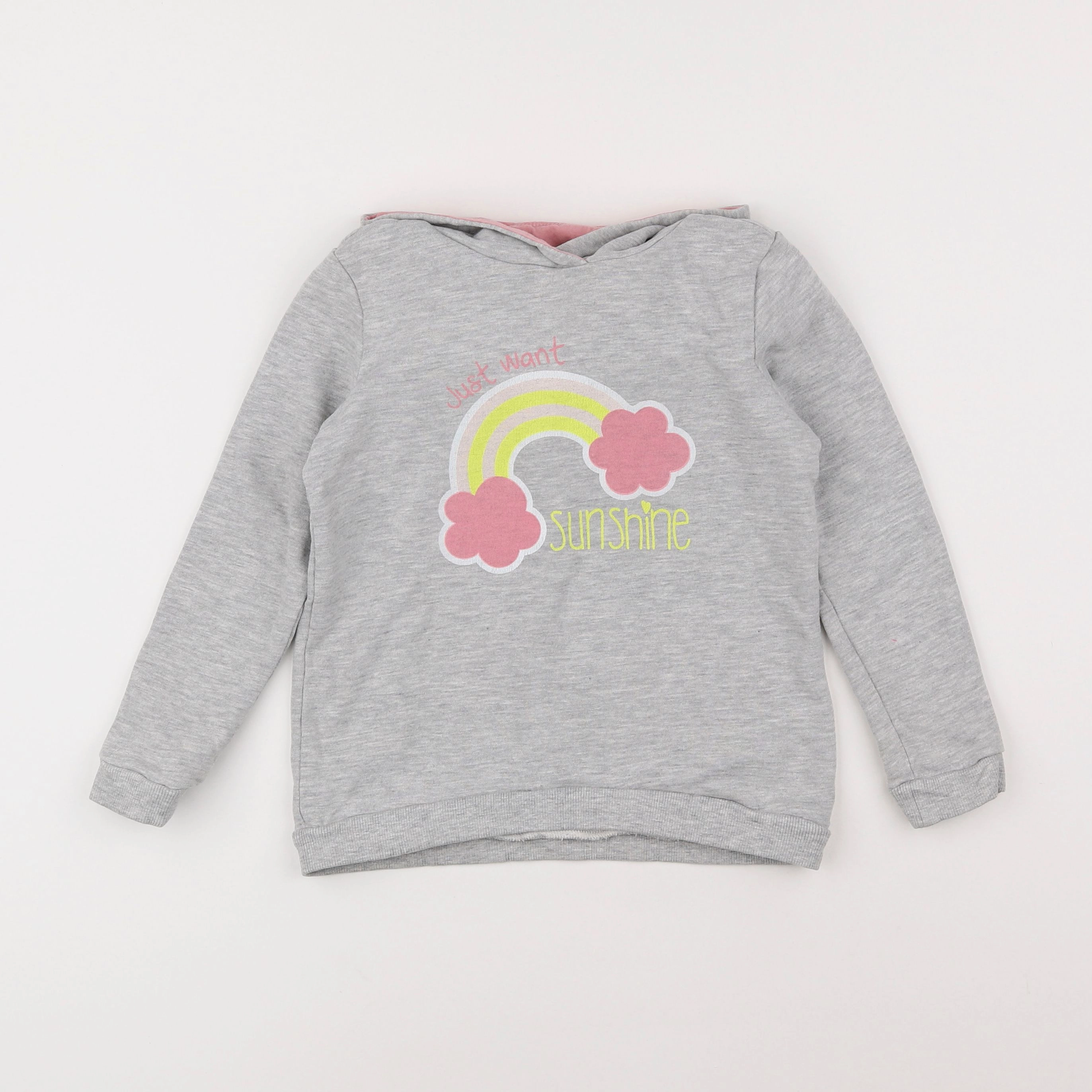 Vertbaudet - sweat gris - 6 ans