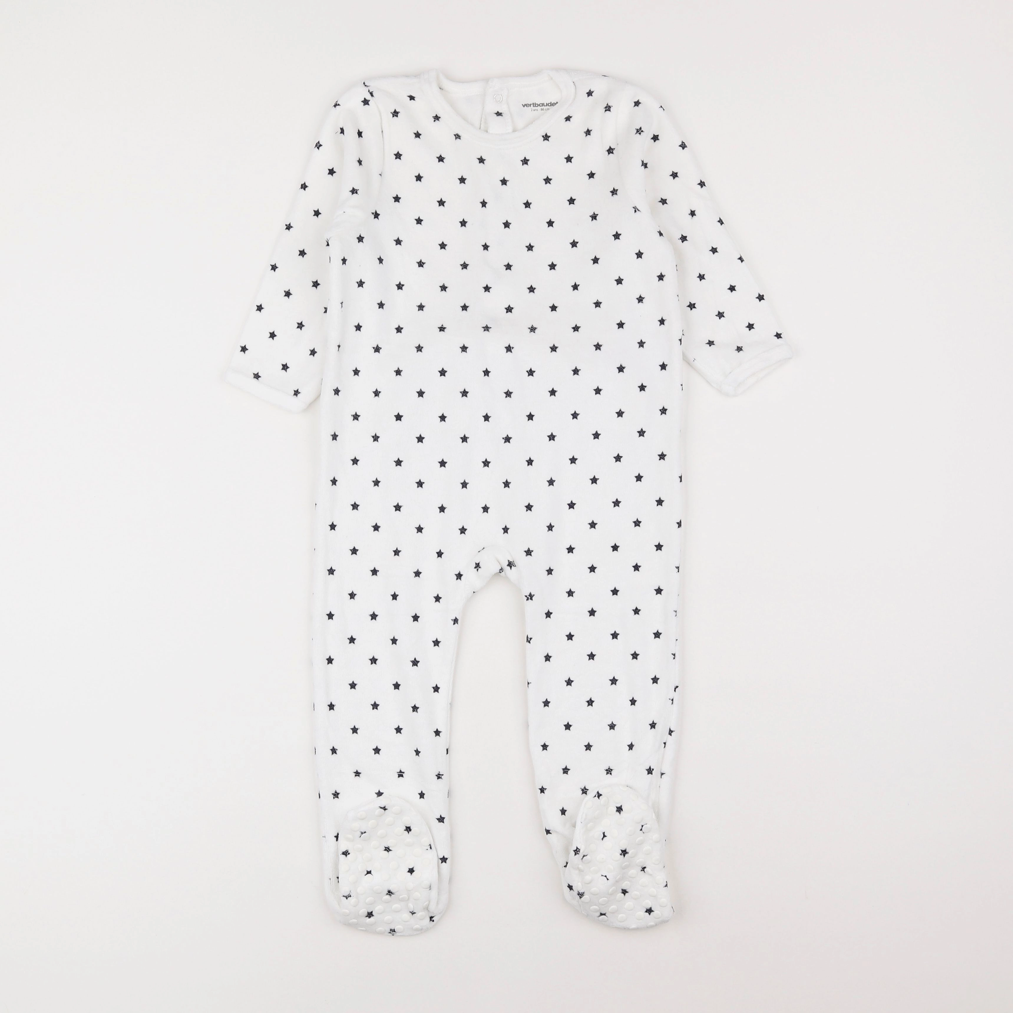 Vertbaudet - pyjama velours blanc - 2 ans