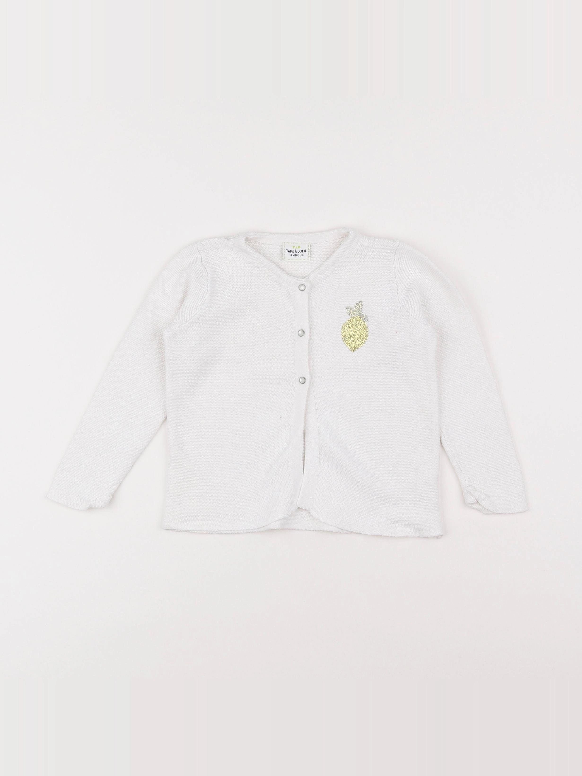 Tape à l'oeil - gilet blanc - 18 mois