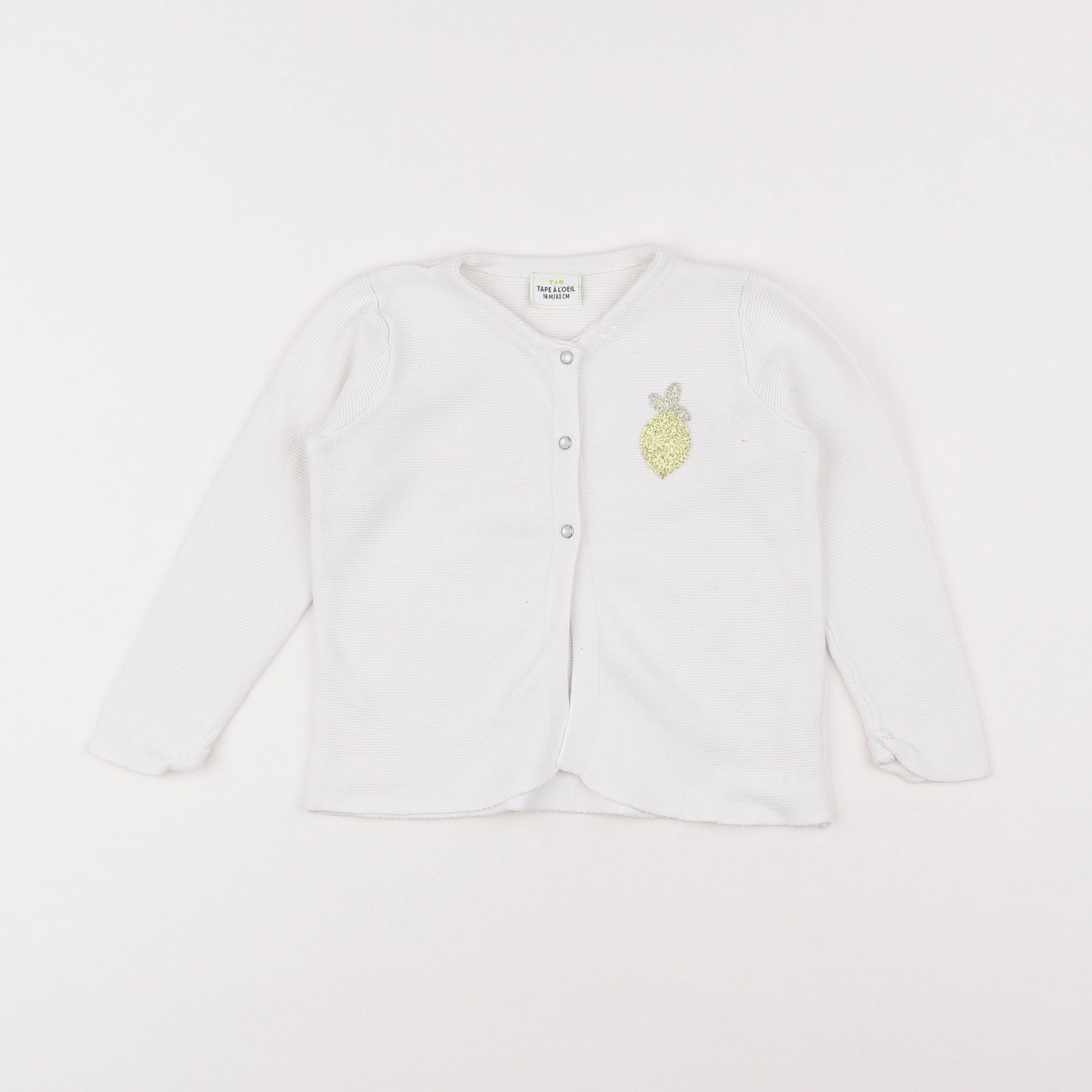 Tape à l'oeil - gilet blanc - 18 mois