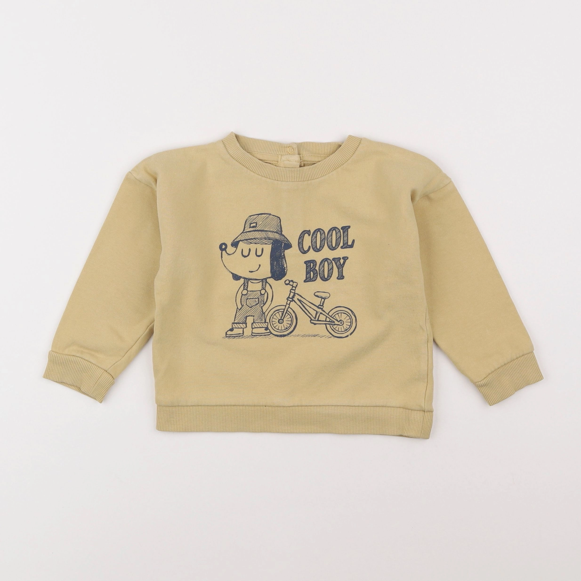 Vertbaudet - sweat jaune - 2 ans