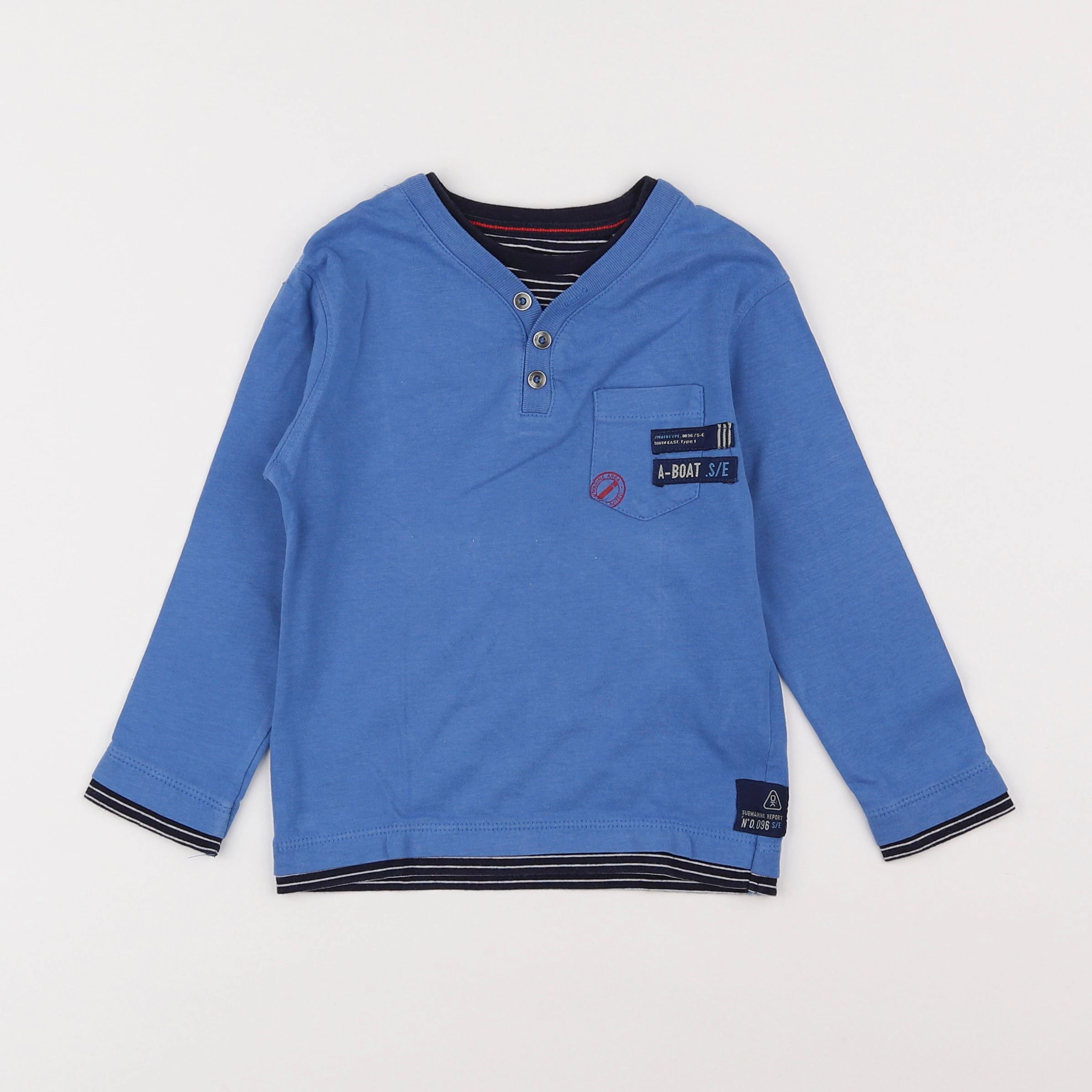 Okaidi - tee-shirt bleu - 3 ans