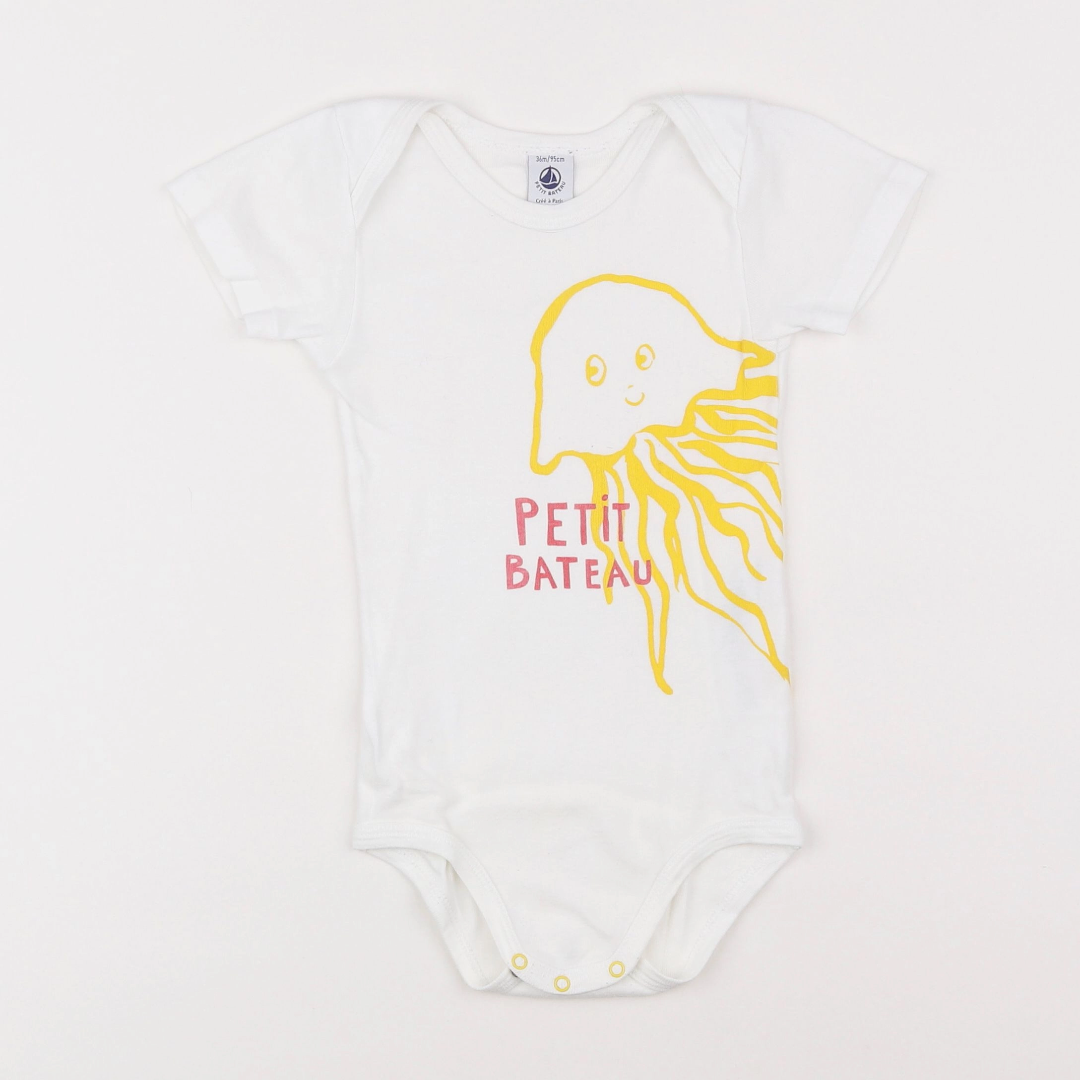 Petit Bateau - body blanc - 3 ans