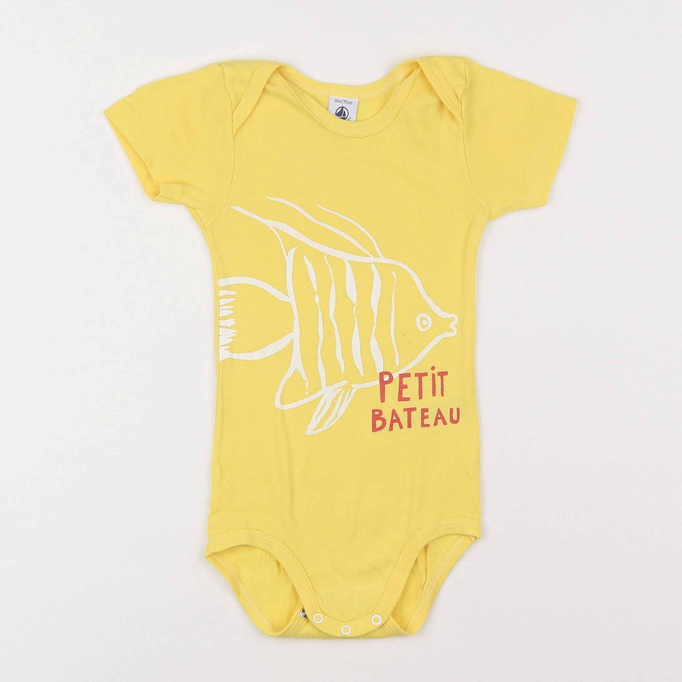 Petit Bateau - body jaune - 3 ans