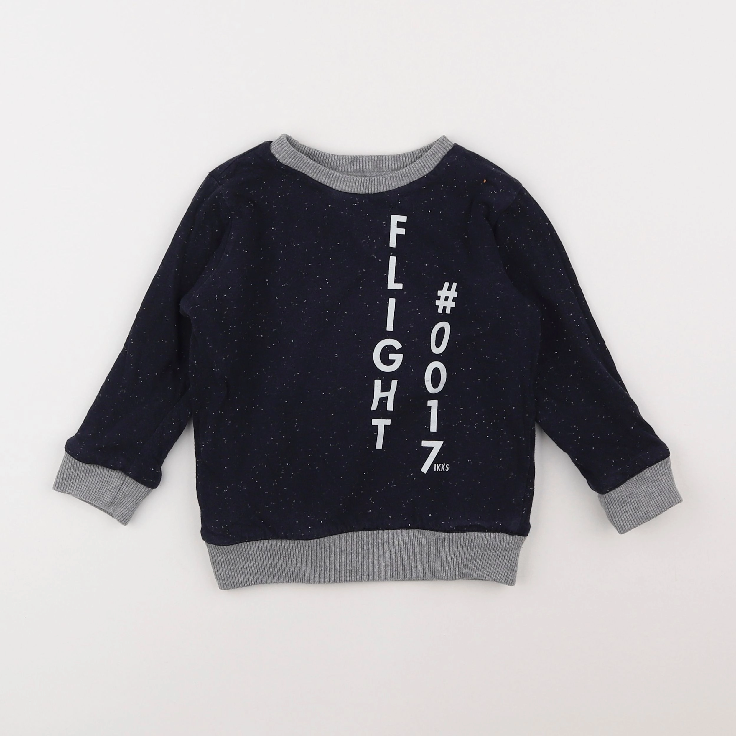 IKKS - sweat réversible bleu - 2 ans
