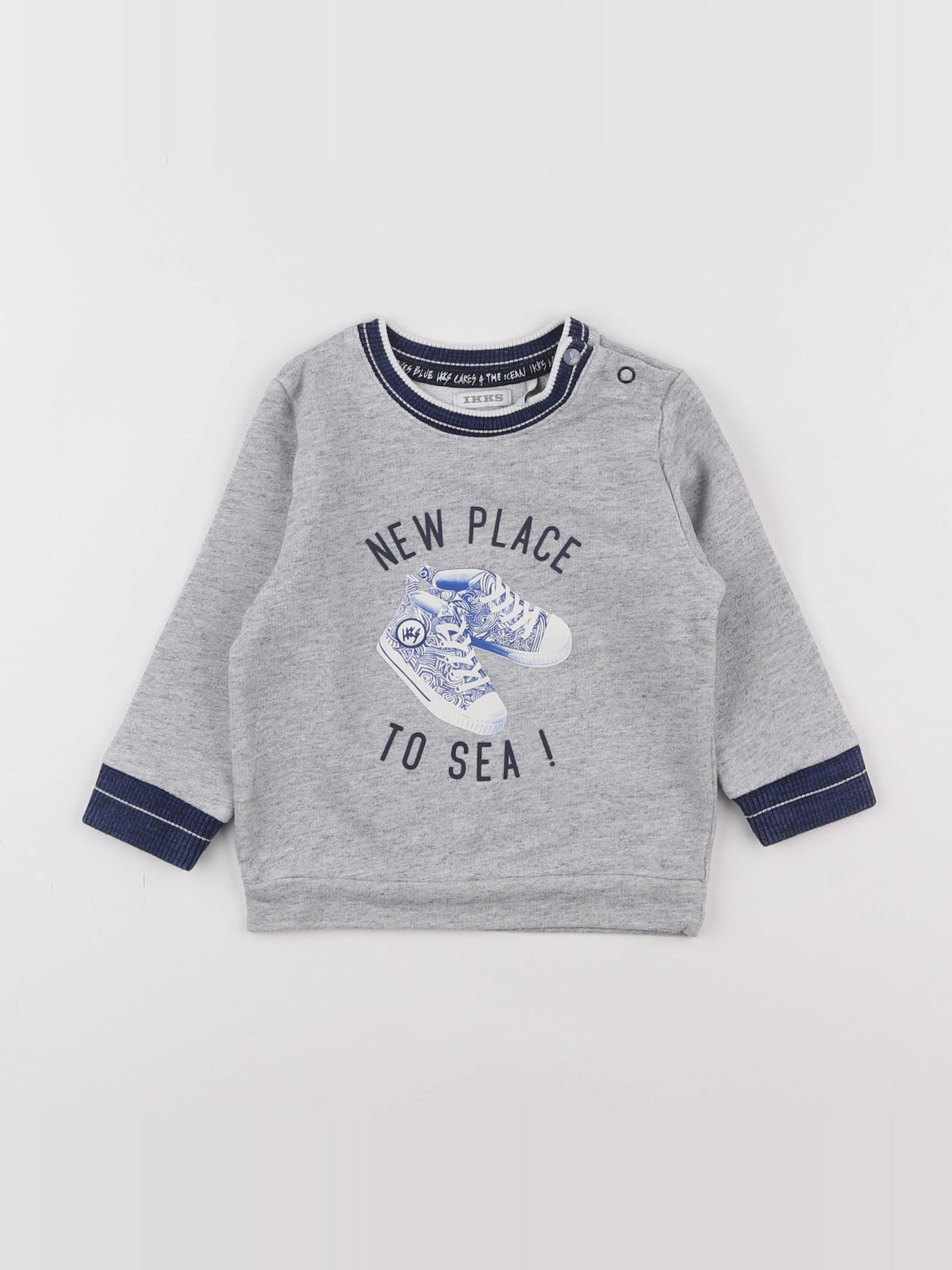 IKKS - sweat gris - 18 mois
