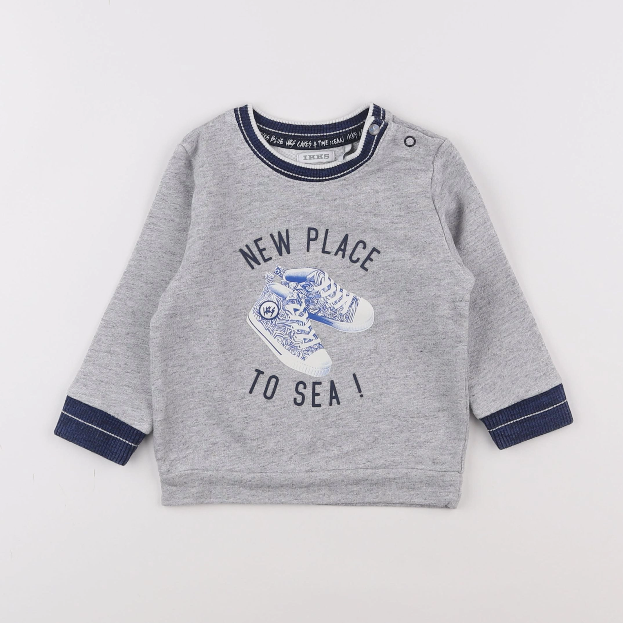 IKKS - sweat gris - 18 mois