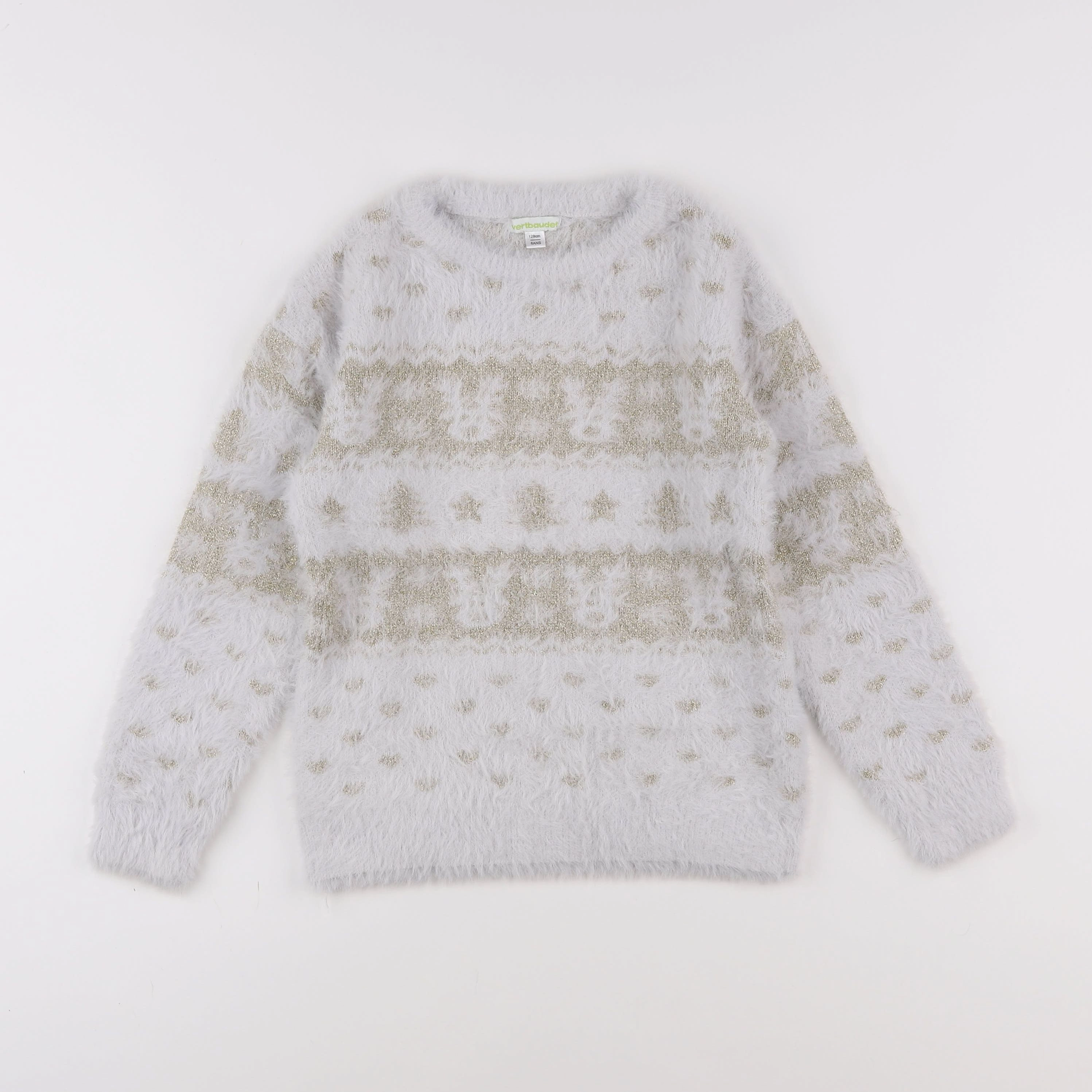 Vertbaudet - pull gris - 8 ans
