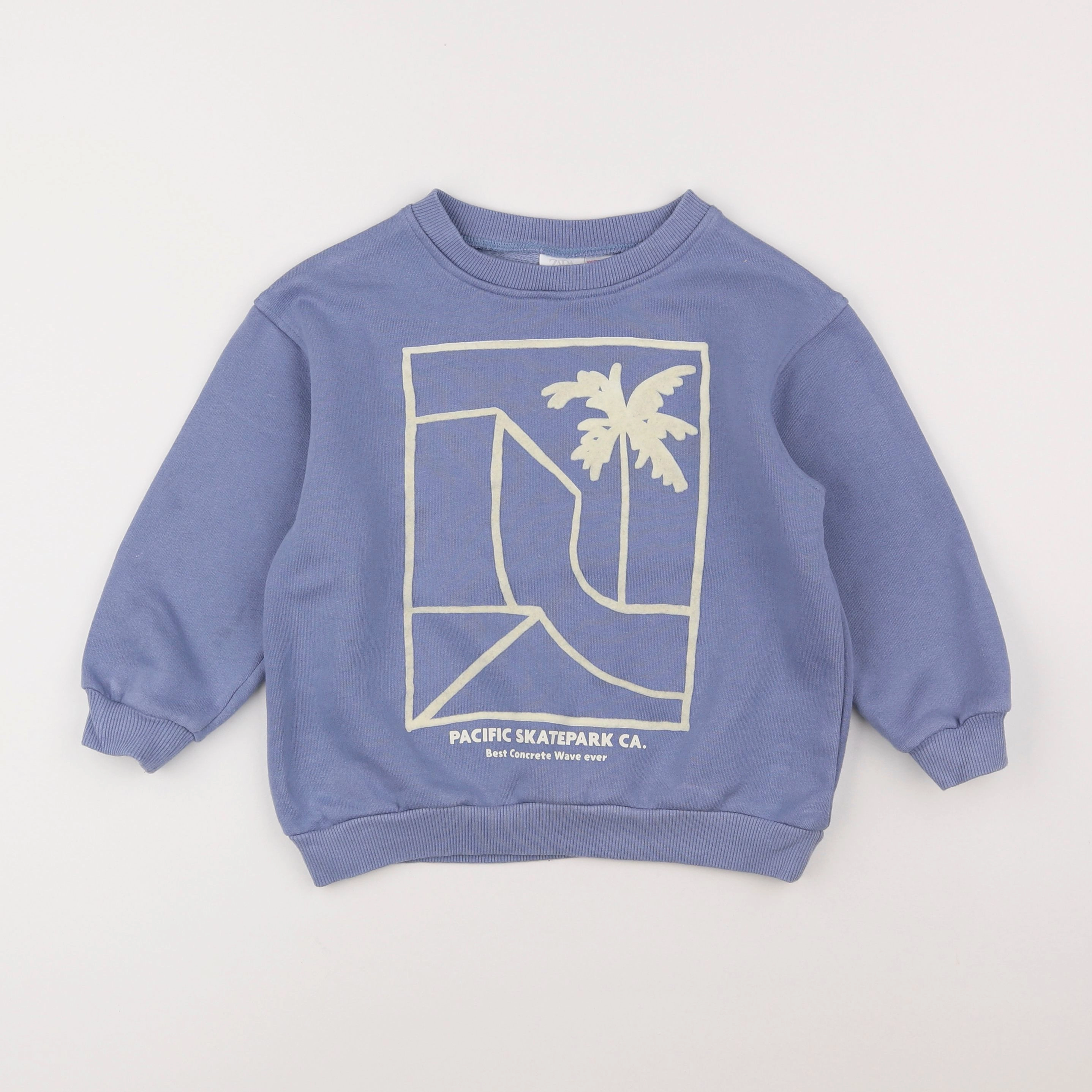 Zara - sweat bleu - 5/6 ans