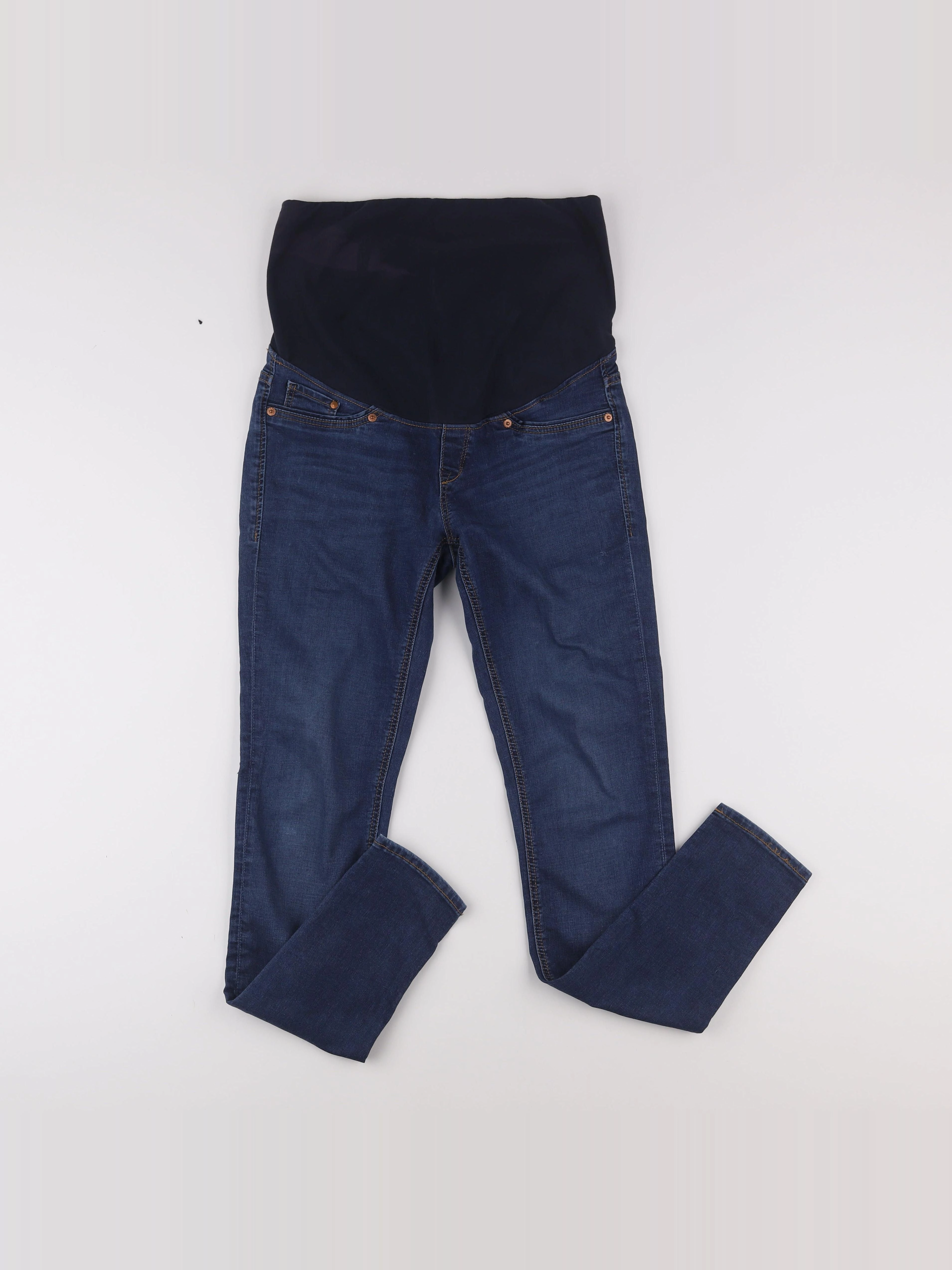 H&M - jean grossesse bleu - 38