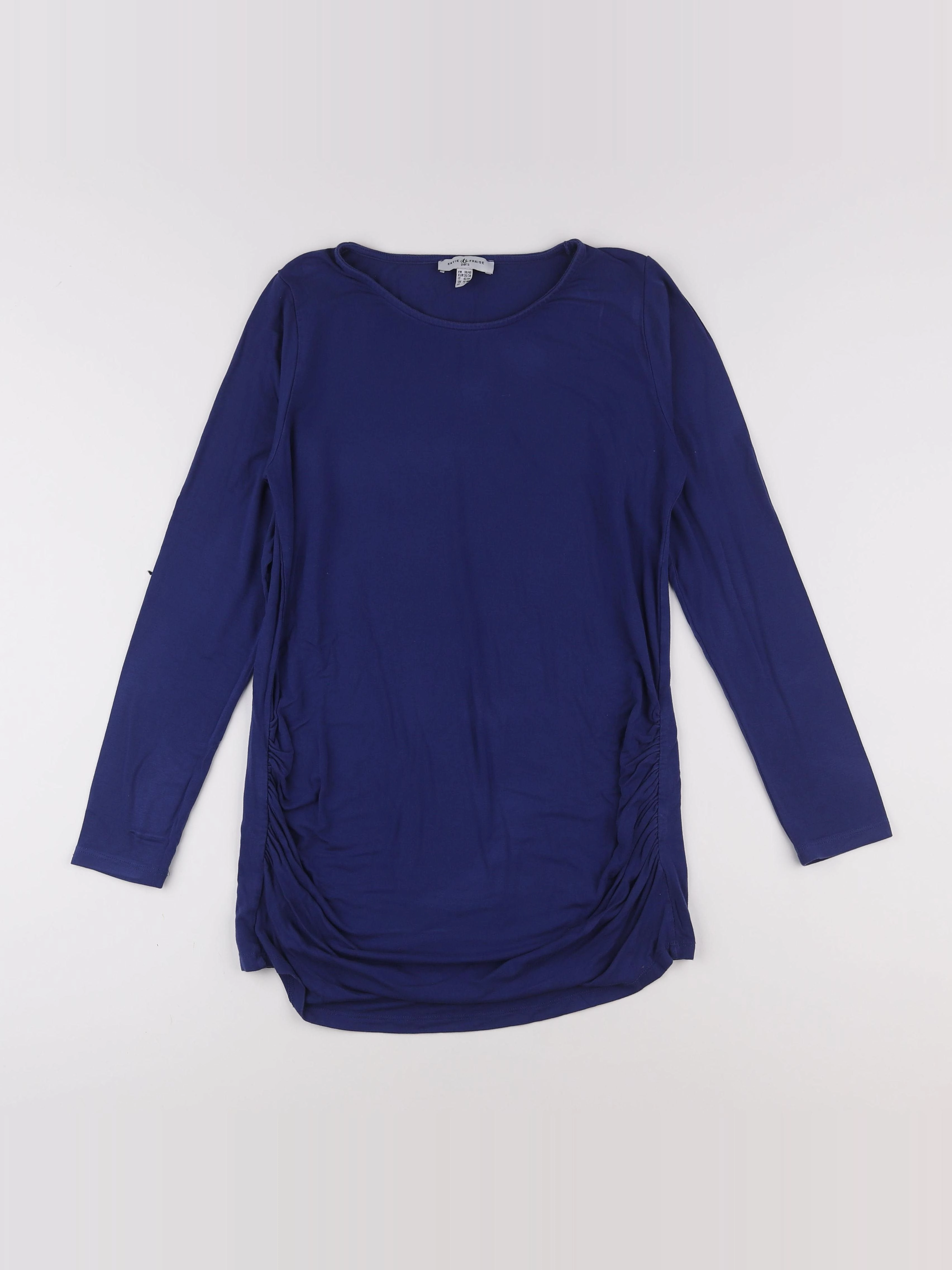 Envie de fraise - tee-shirt grossesse bleu - 38 à 40