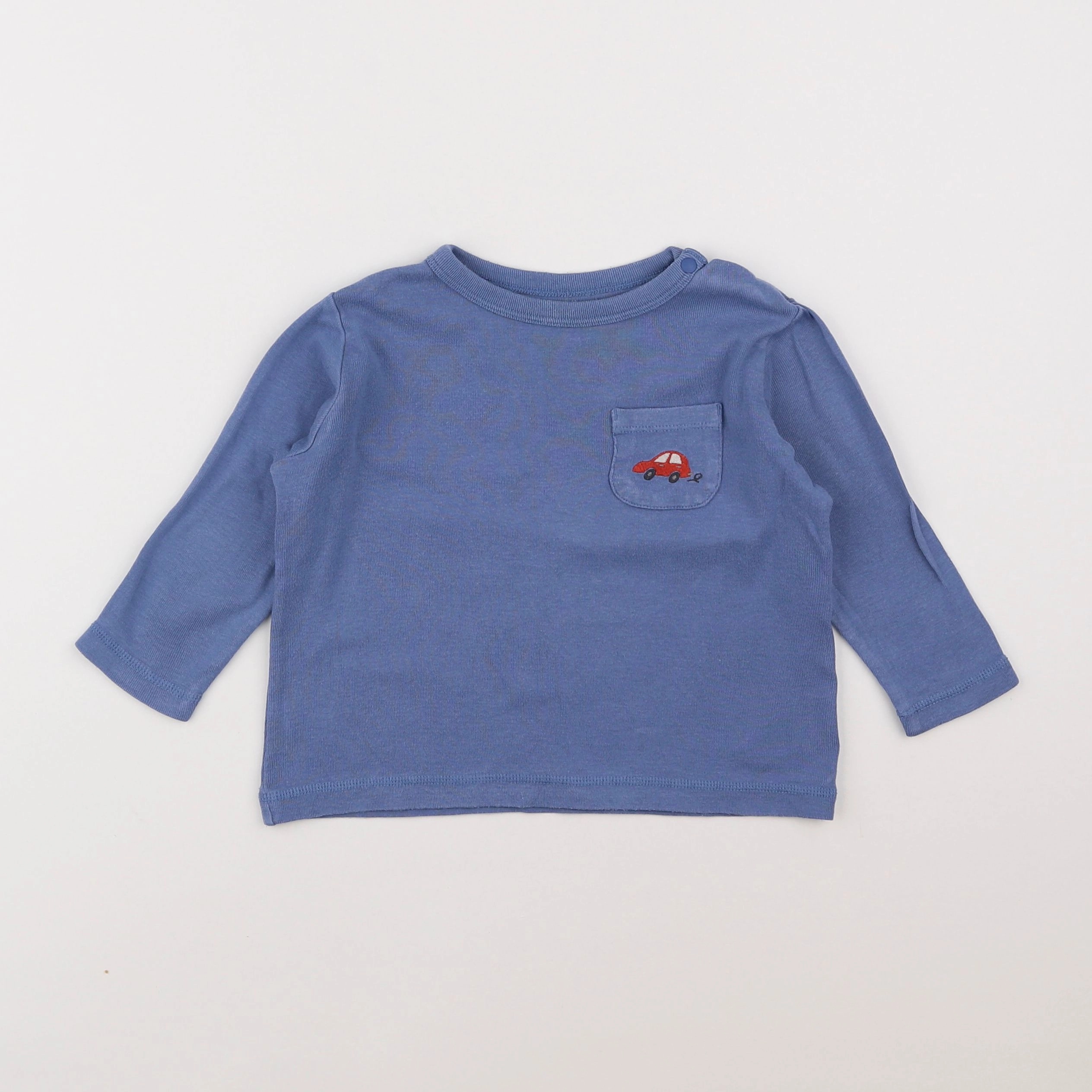 Uniqlo - tee-shirt bleu - 12/18 mois