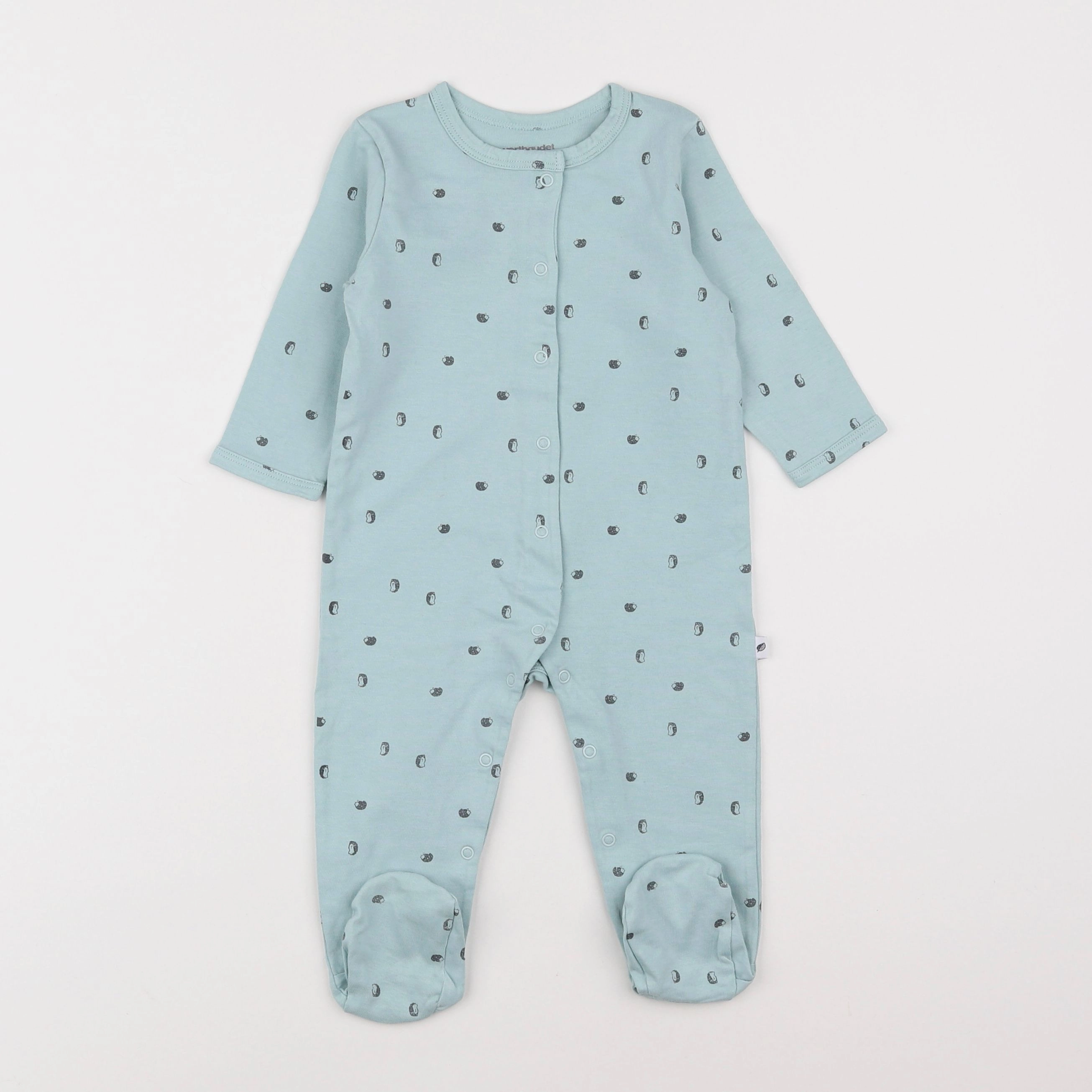 Vertbaudet - pyjama coton bleu - 9 mois