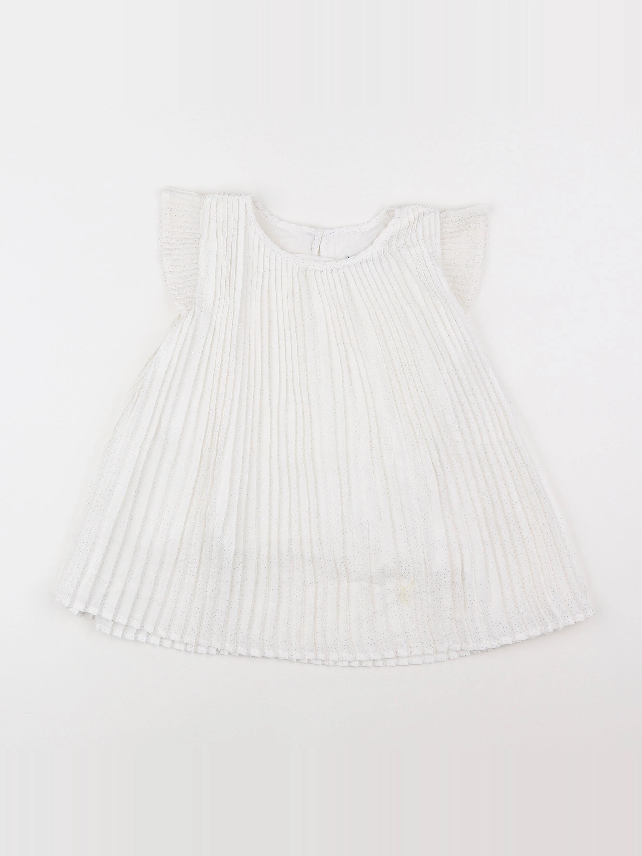 Okaidi - blouse blanc, argent - 8 ans