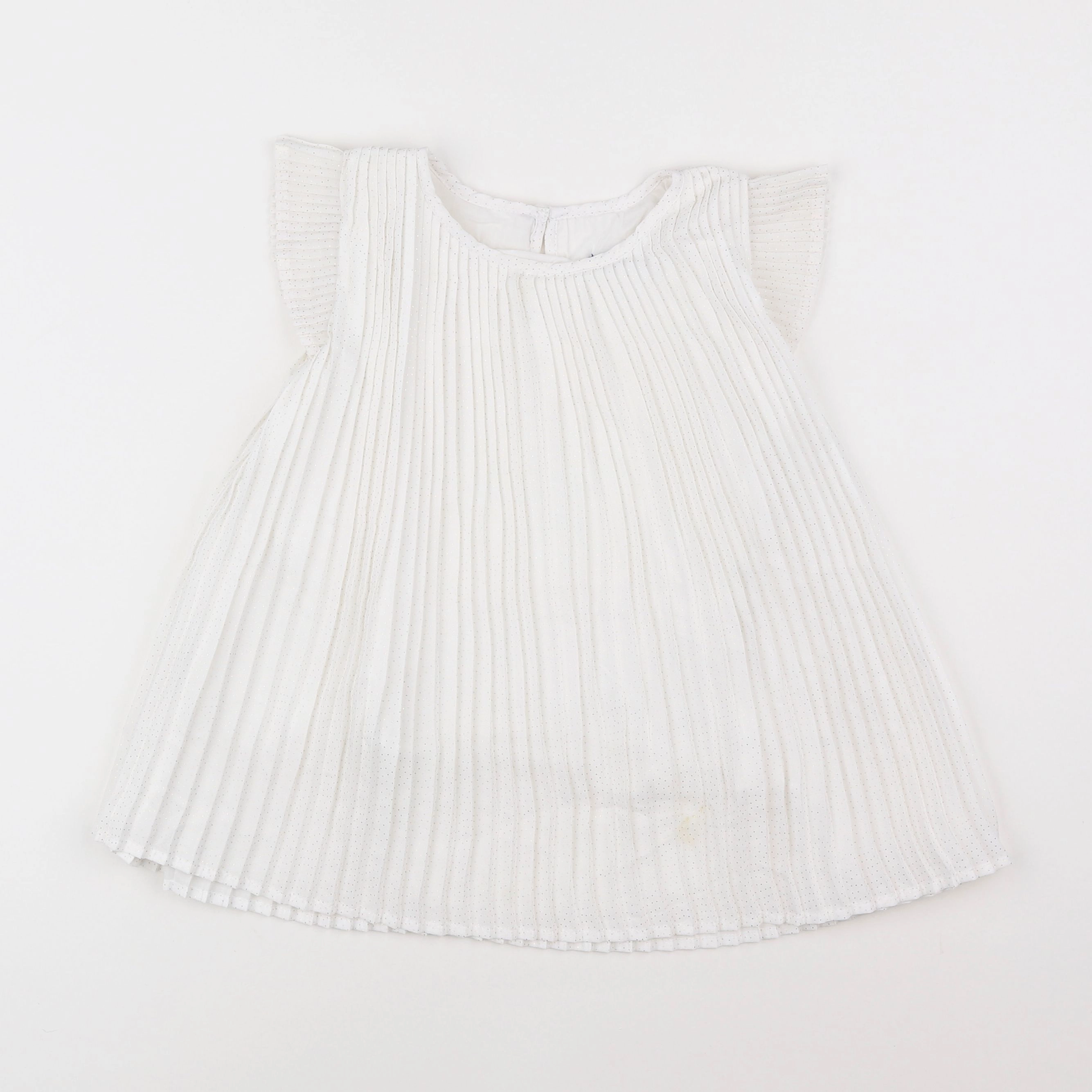 Okaidi - blouse blanc, argent - 8 ans