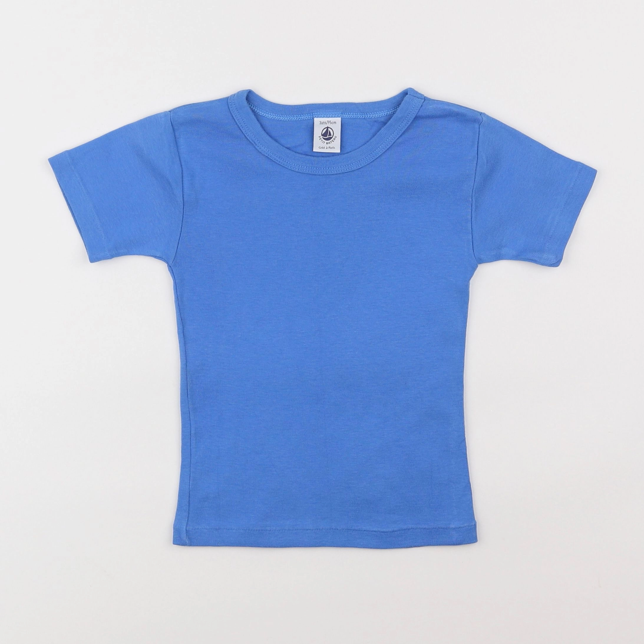 Petit Bateau - maillot de corps bleu - 3 ans